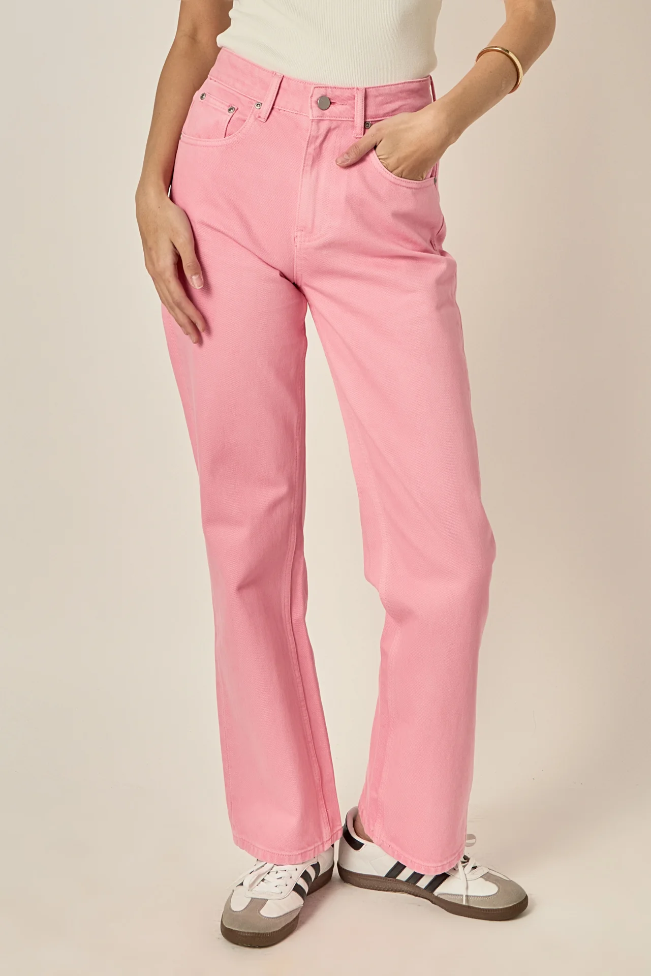 Color Full Length Wide Leg Jean - Image 17