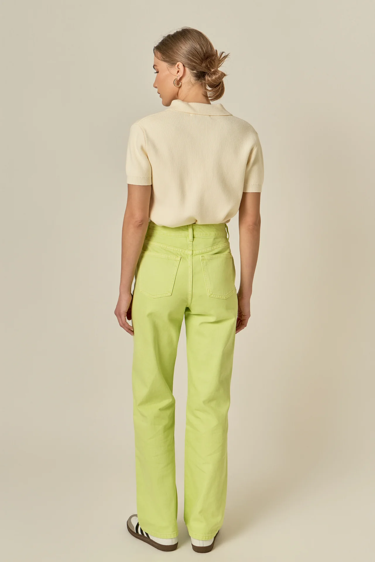 Color Full Length Wide Leg Jean - Image 4