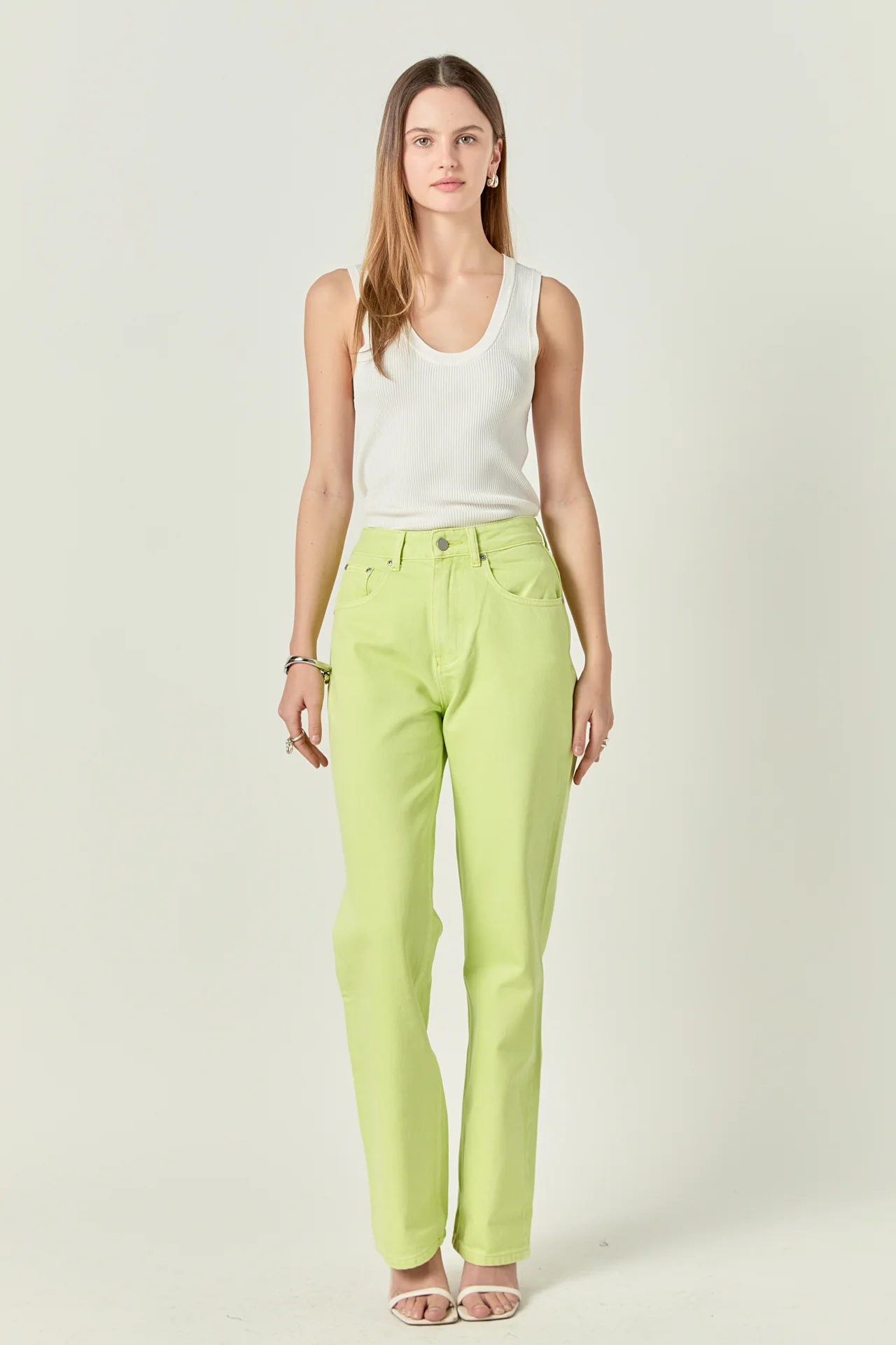 Color Full Length Wide Leg Jean - Image 5