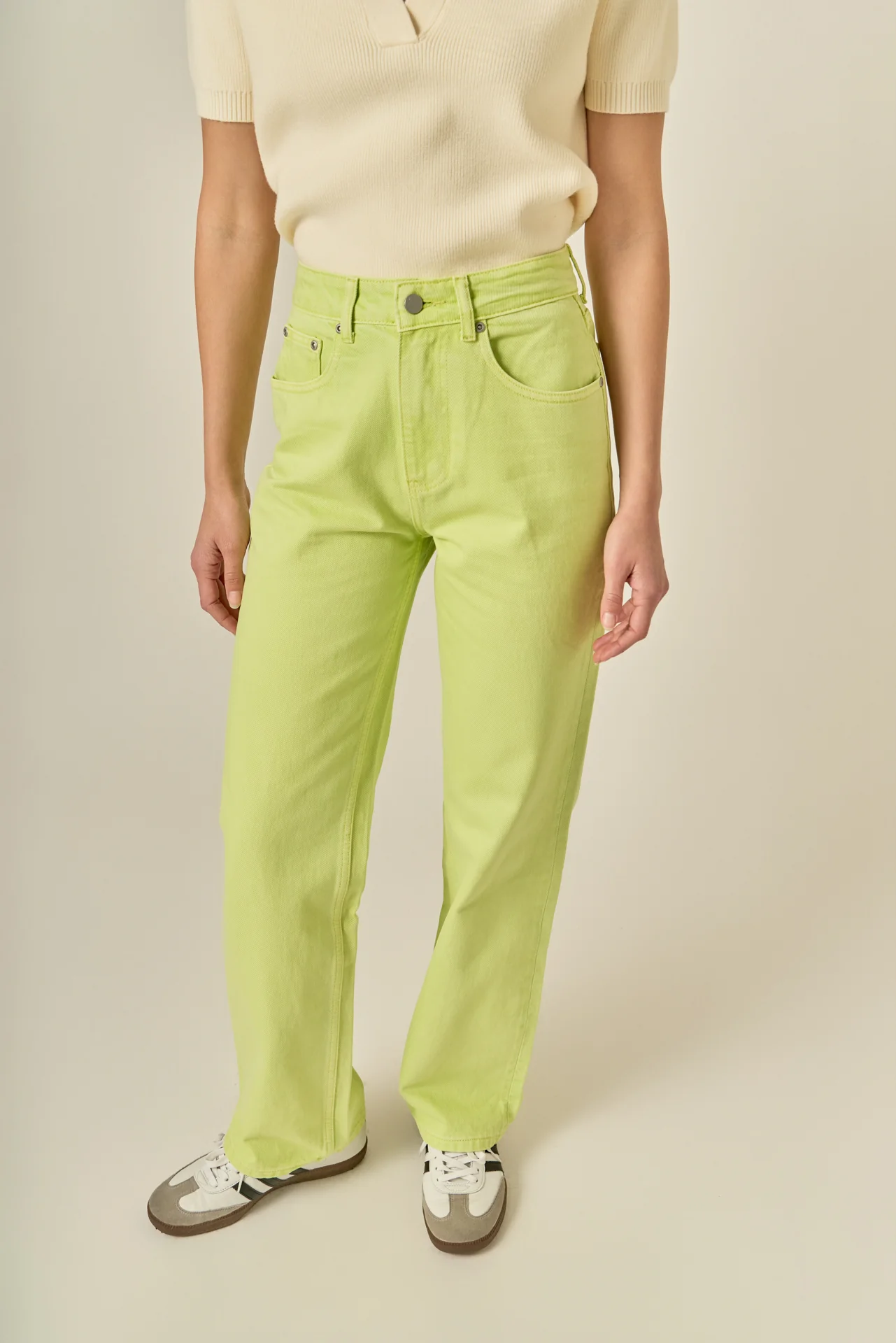Color Full Length Wide Leg Jean - Image 6