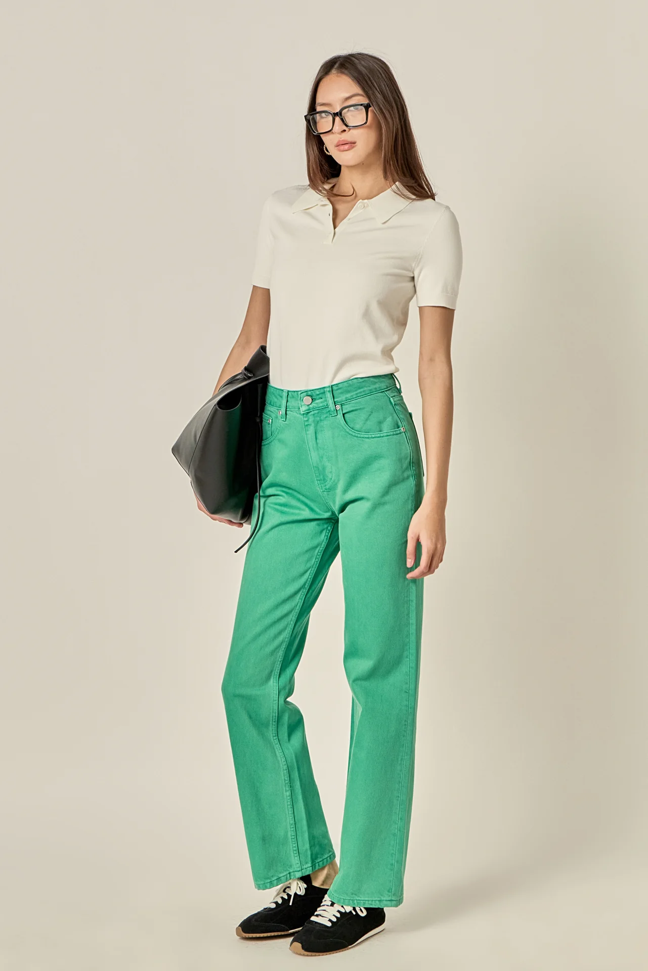 Color Full Length Wide Leg Jean - Image 7