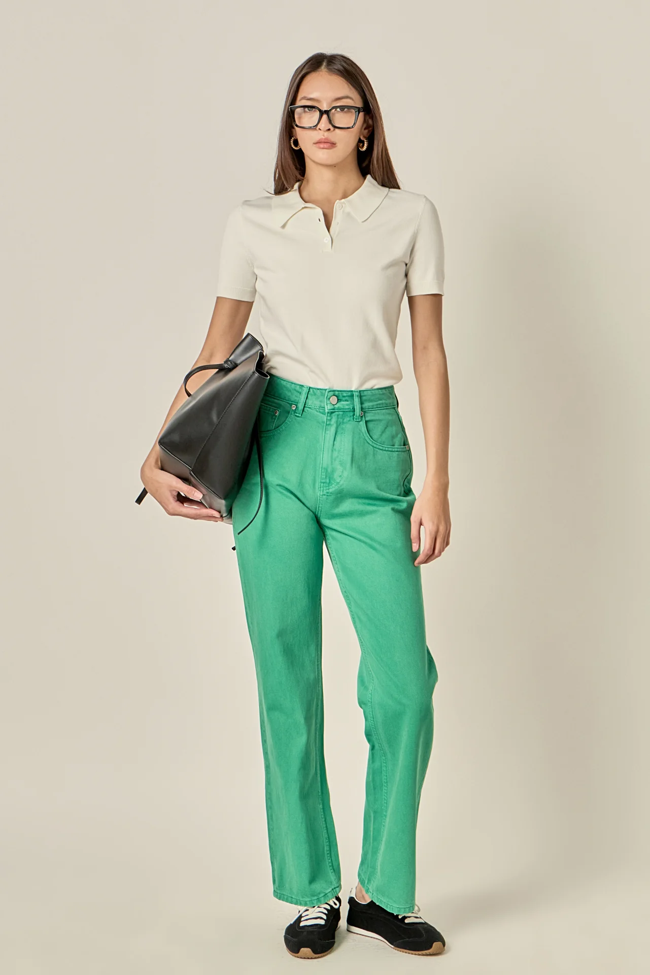 Color Full Length Wide Leg Jean - Image 9
