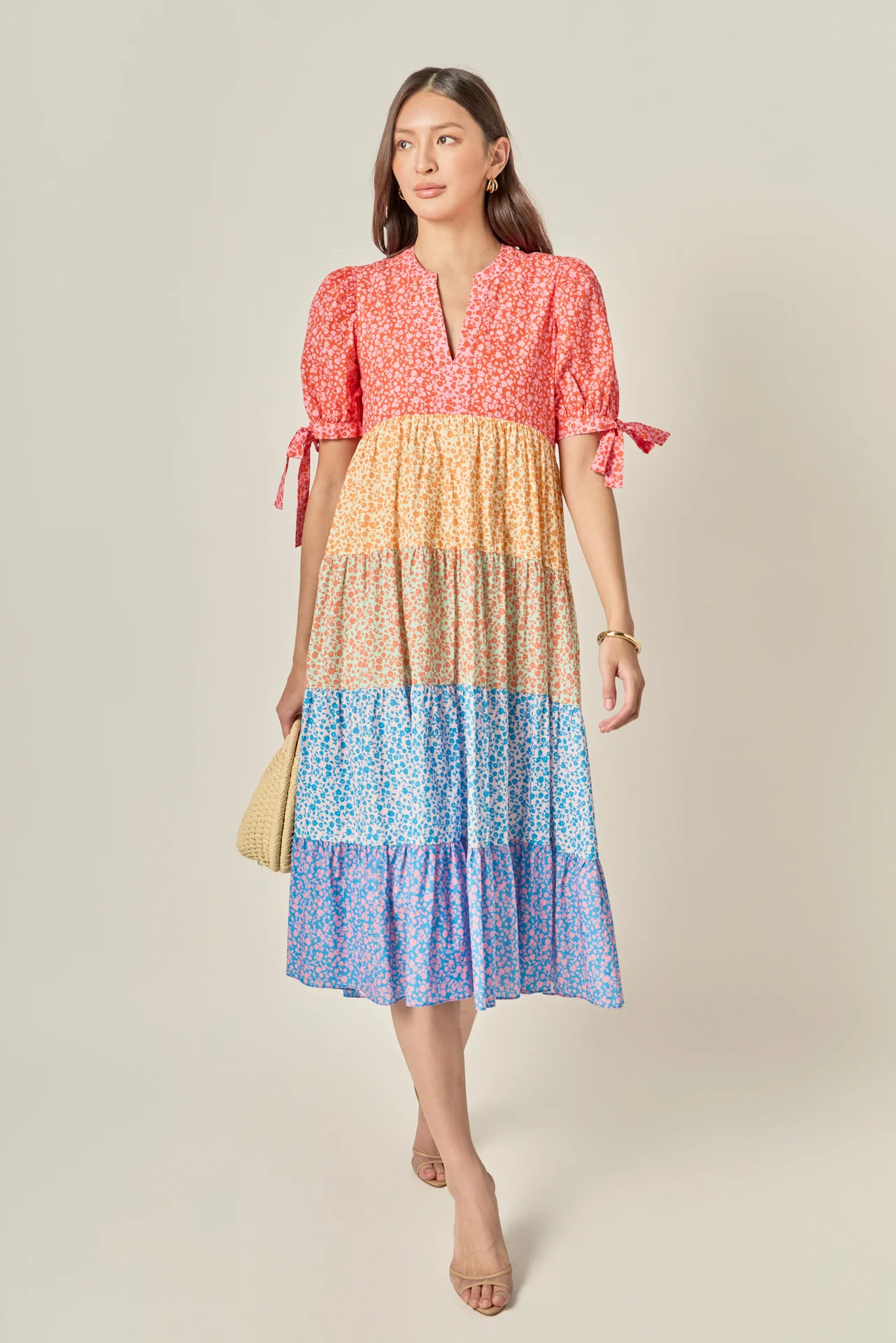 Tiered Bloom Midi Dress - Image 12