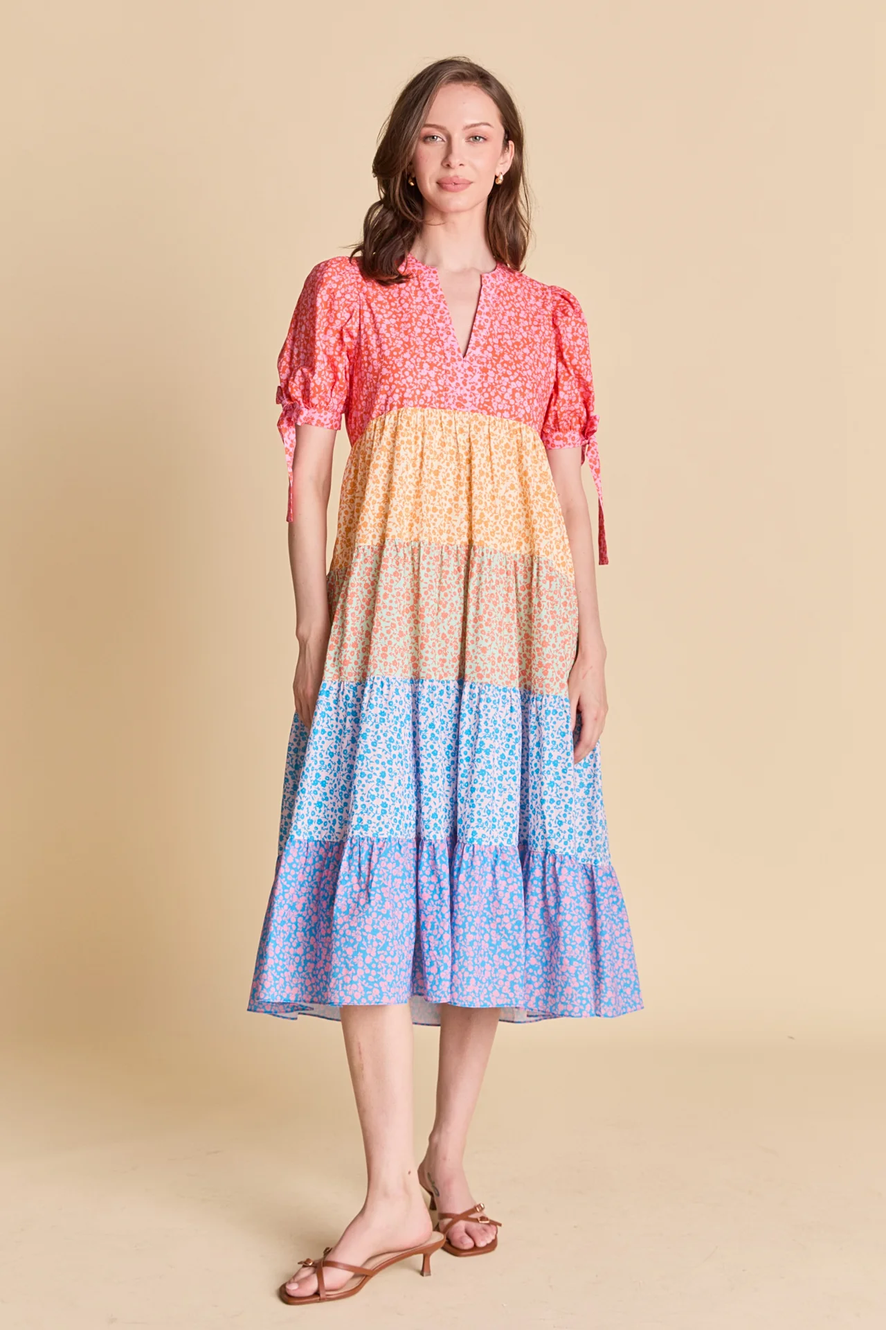 Tiered Bloom Midi Dress - Image 13
