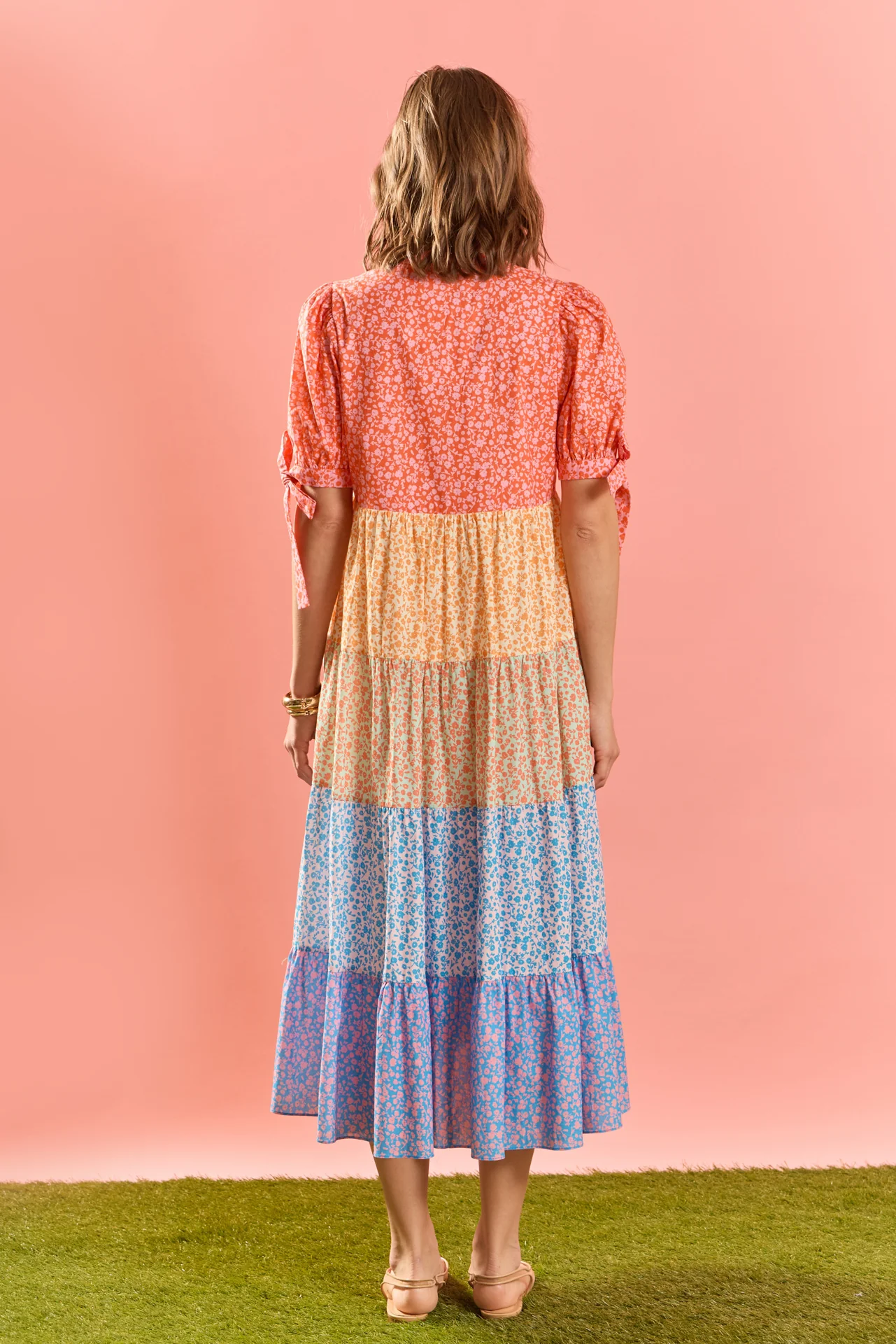 Tiered Bloom Midi Dress - Image 4