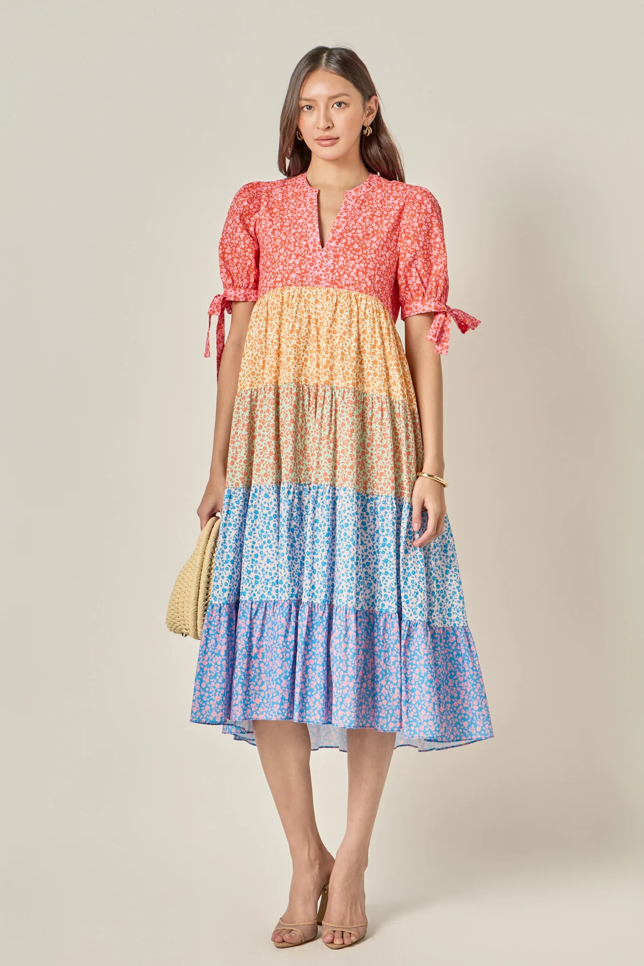 Tiered Bloom Midi Dress - Image 7