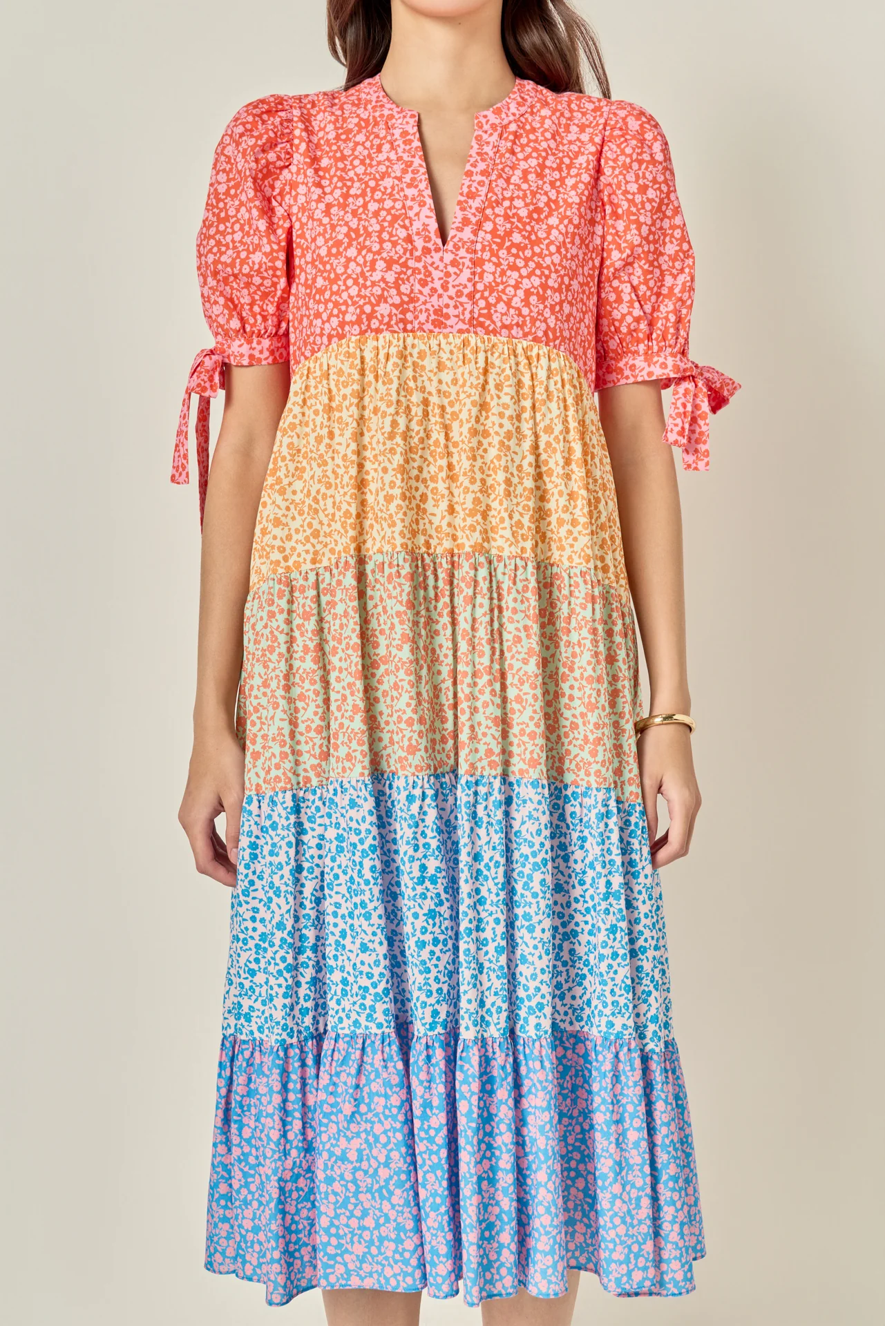 Tiered Bloom Midi Dress - Image 8