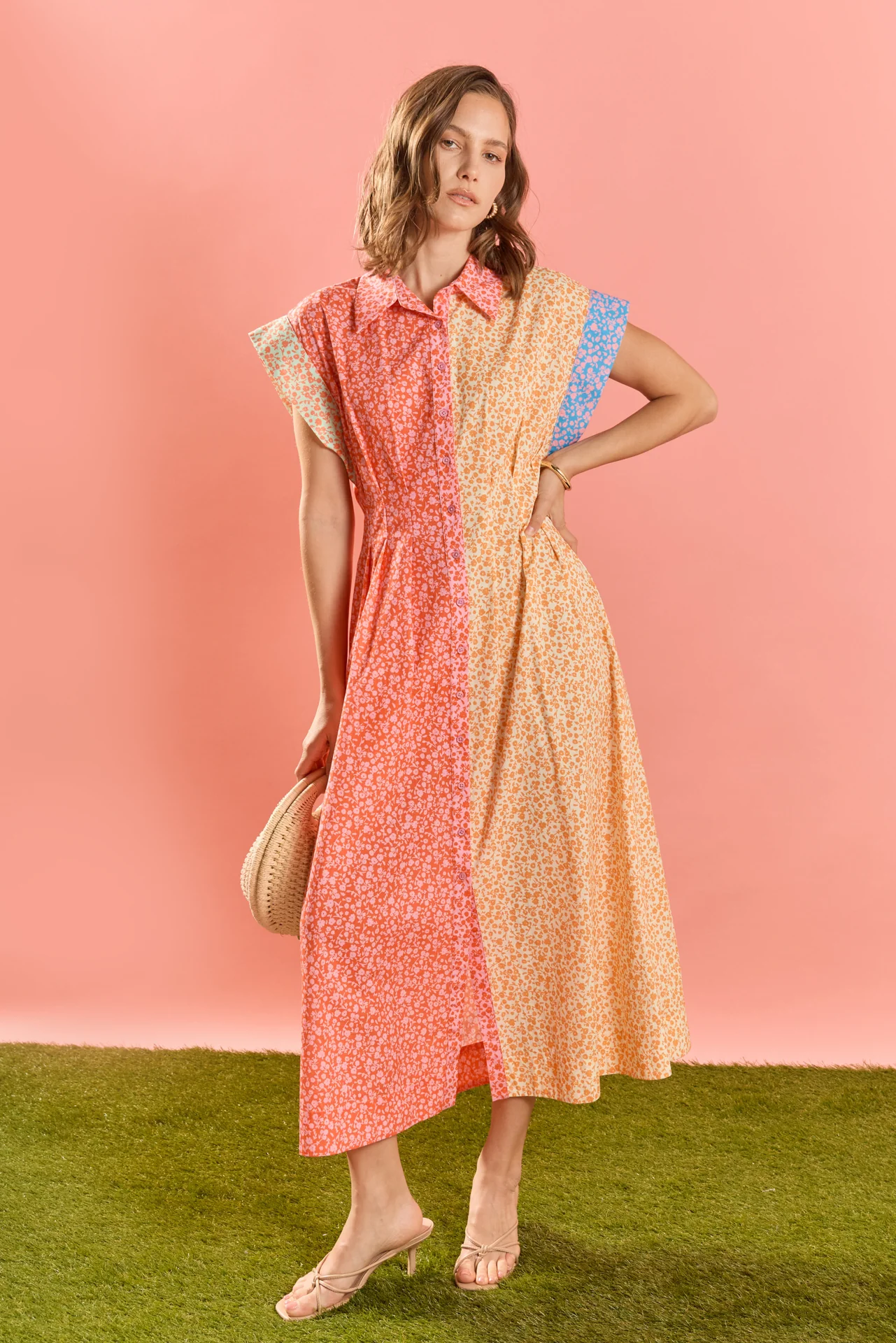 Bloom Block Midi Dress - Image 4