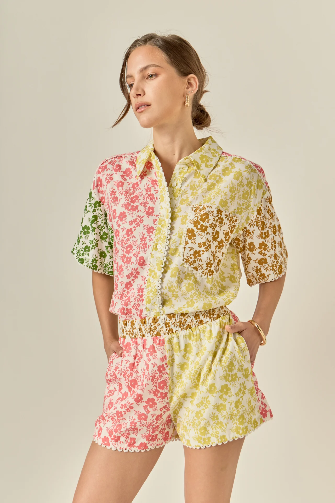 Maisie Colorblock Printed Shorts - Image 13