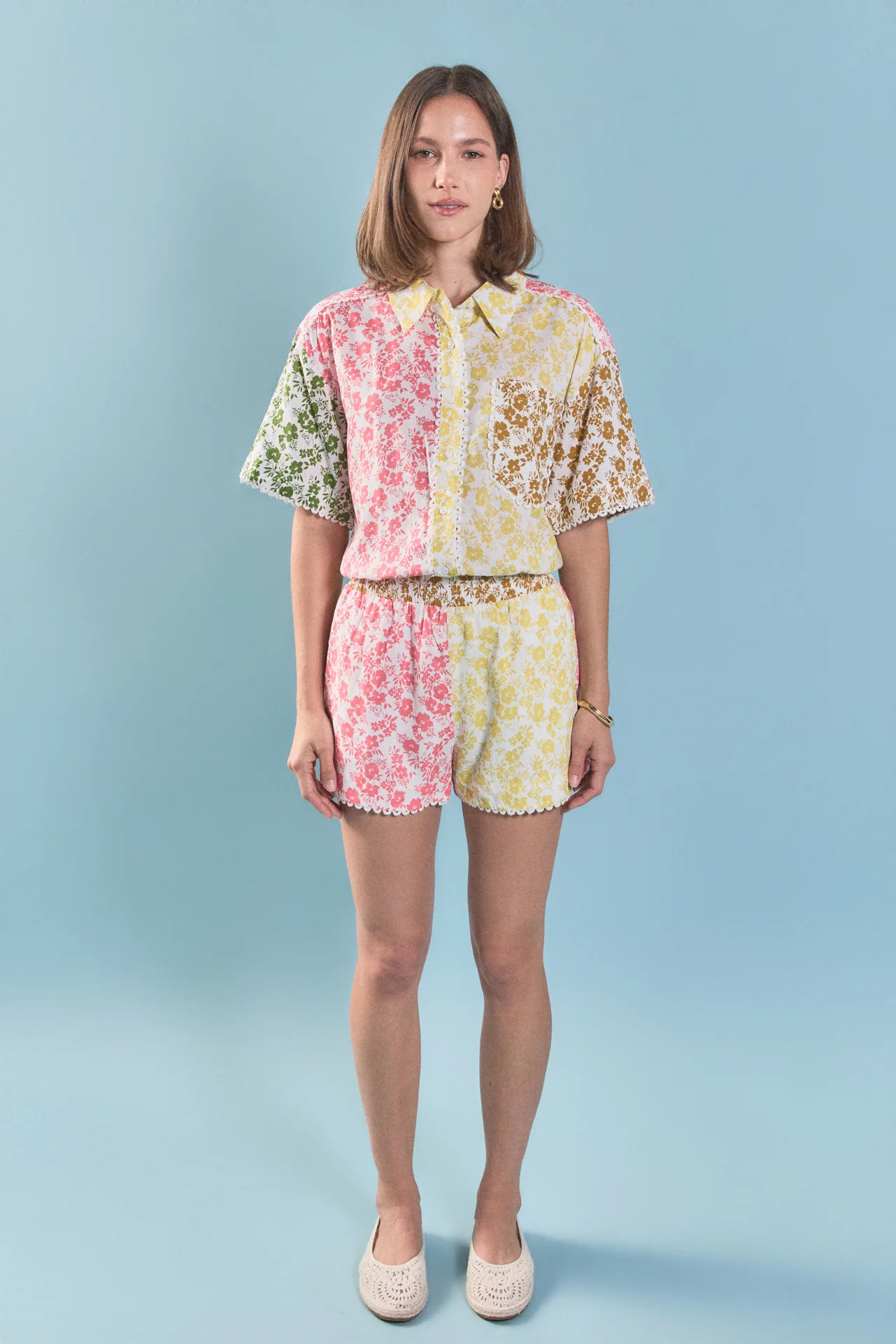 Maisie Colorblock Printed Shorts - Image 4