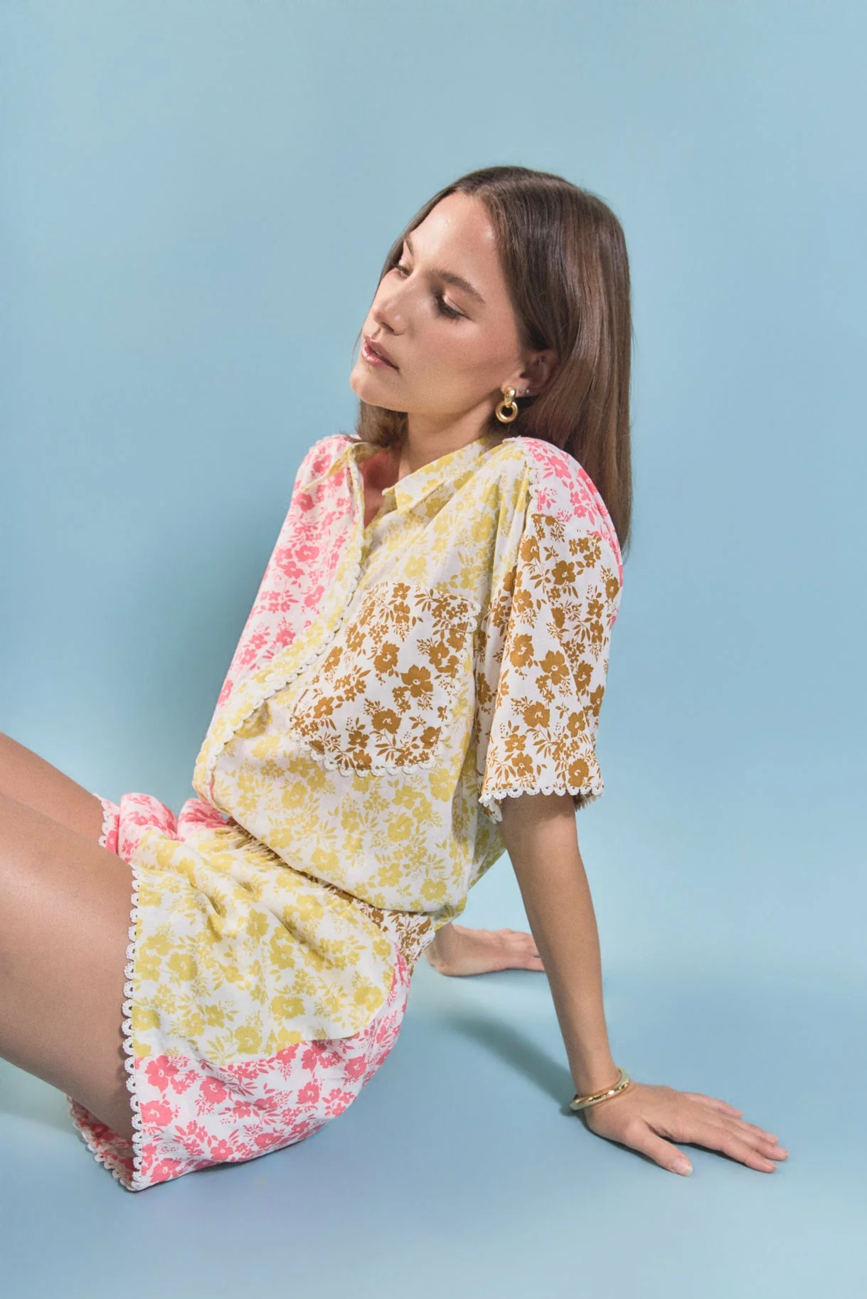 Maisie Colorblock Printed Shorts - Image 7