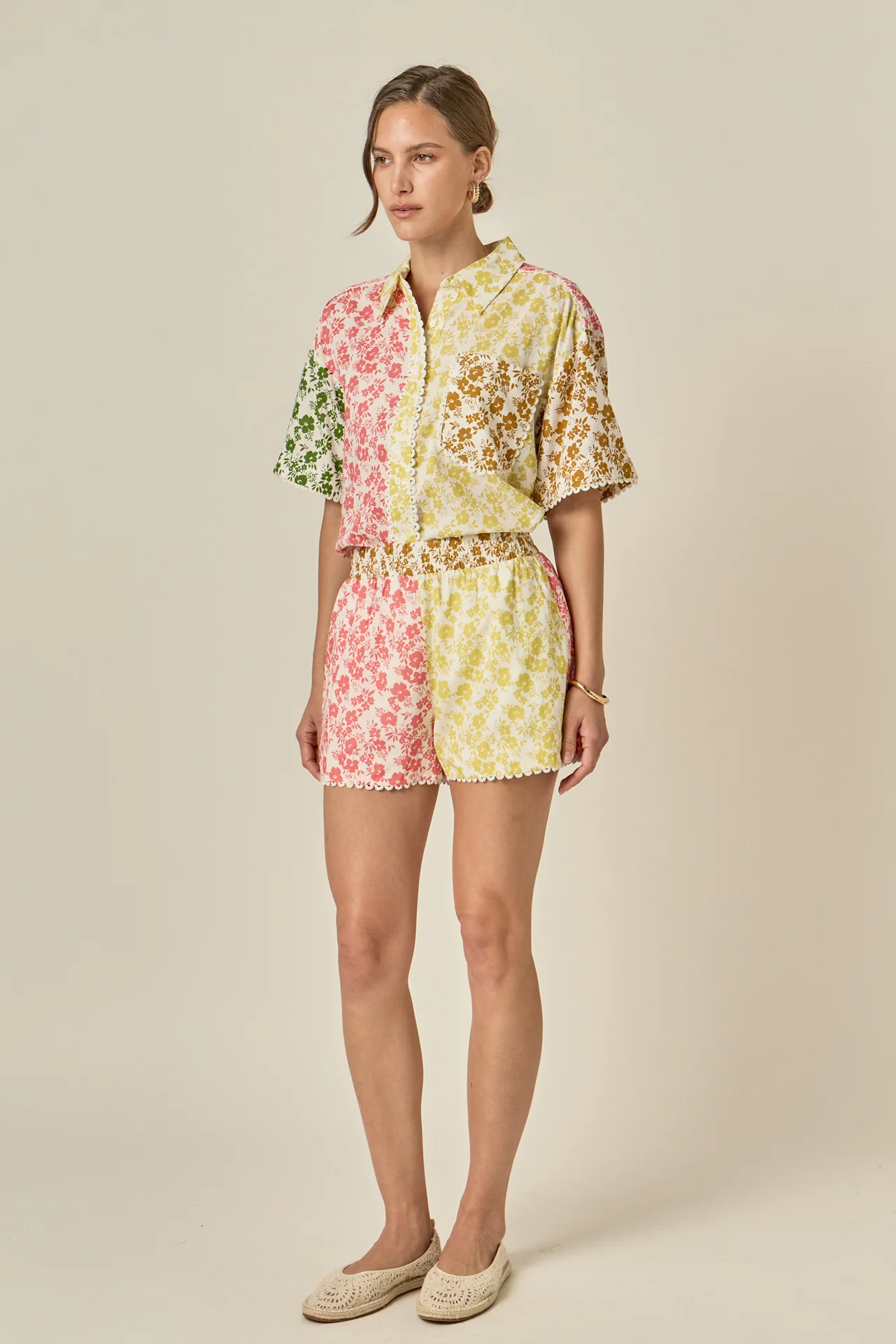 Maisie Colorblock Printed Shorts - Image 8