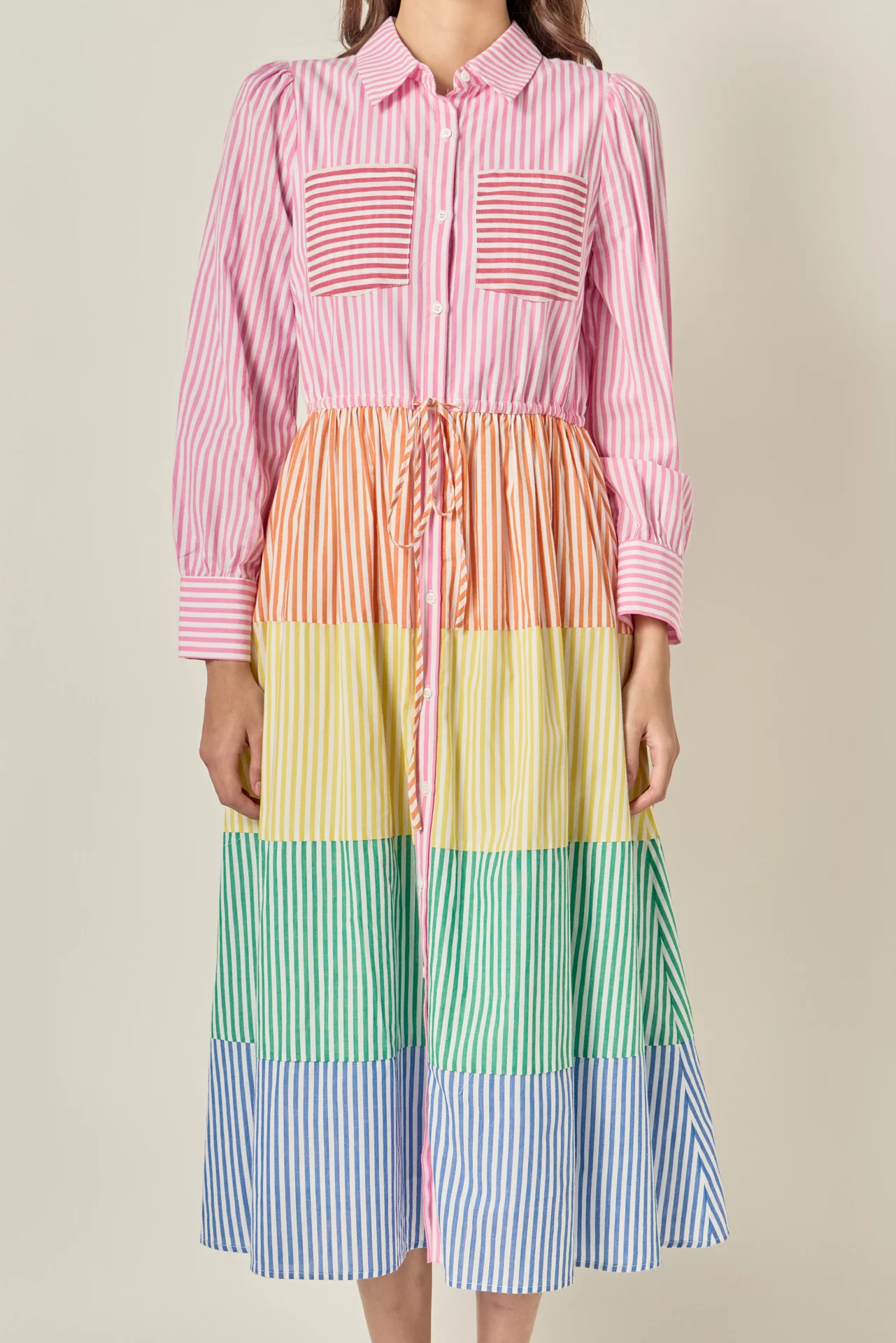 Sunni Colorblock Midi Shirt Dress - Image 2
