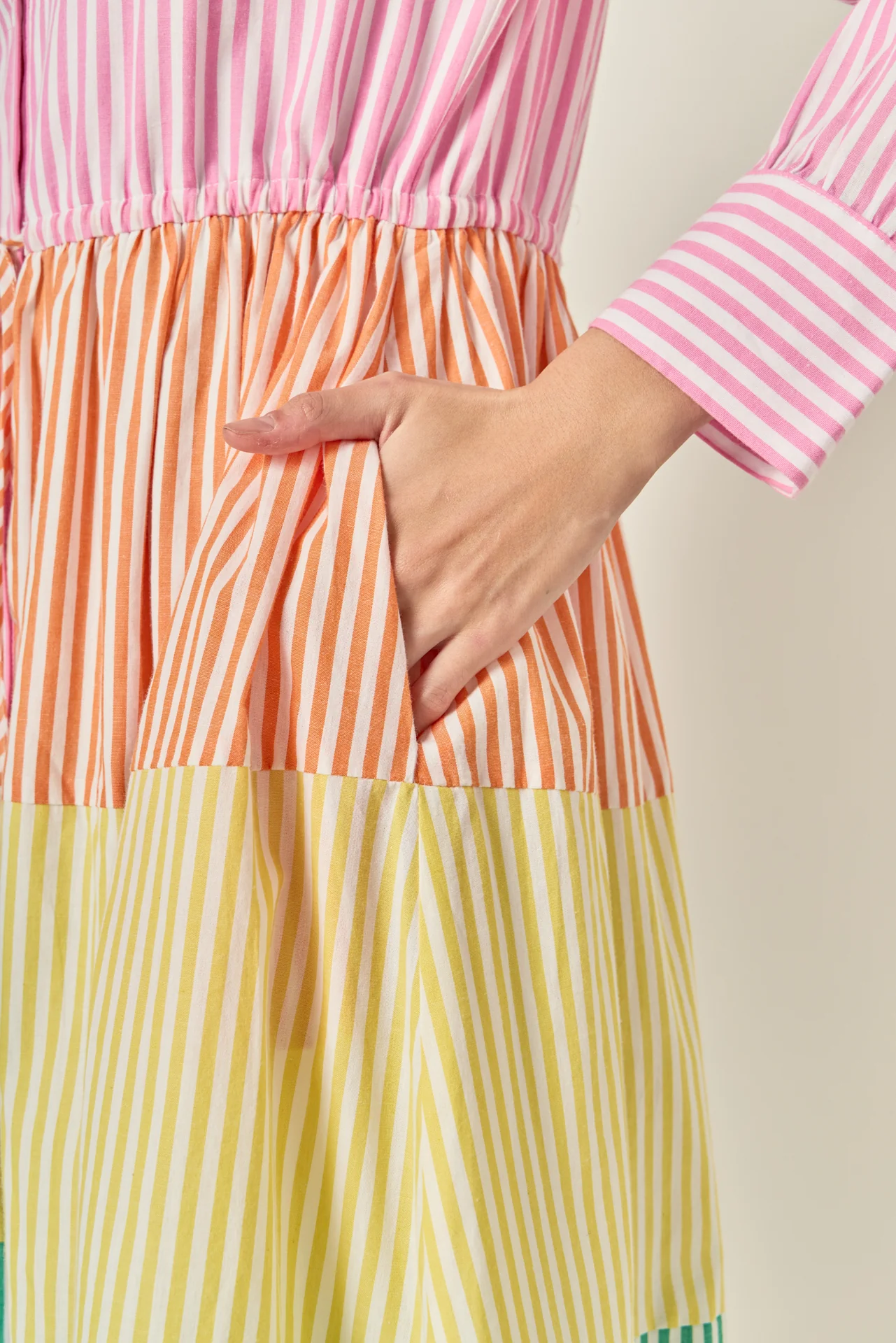 Sunni Colorblock Midi Shirt Dress - Image 3
