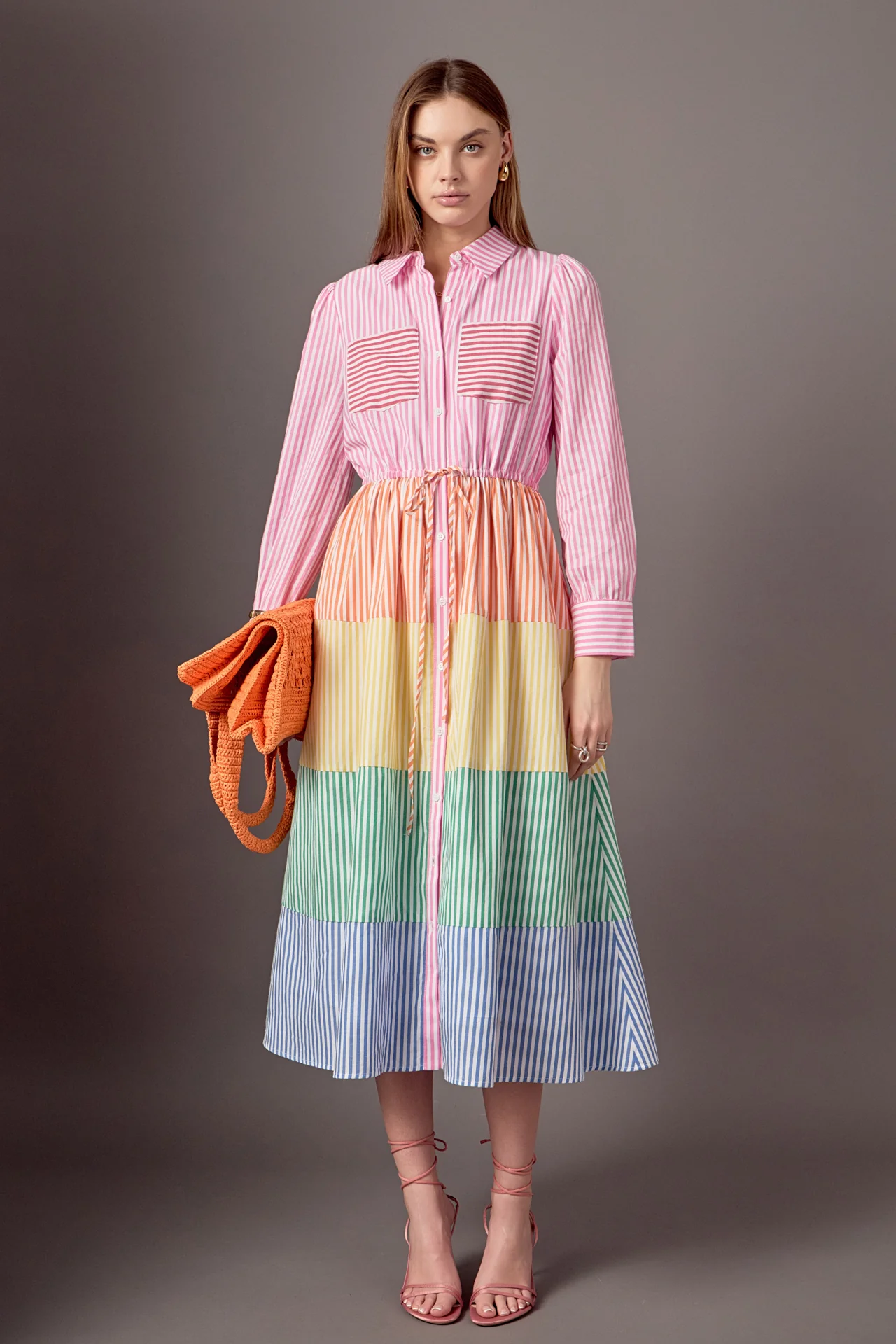 Sunni Colorblock Midi Shirt Dress - Image 8