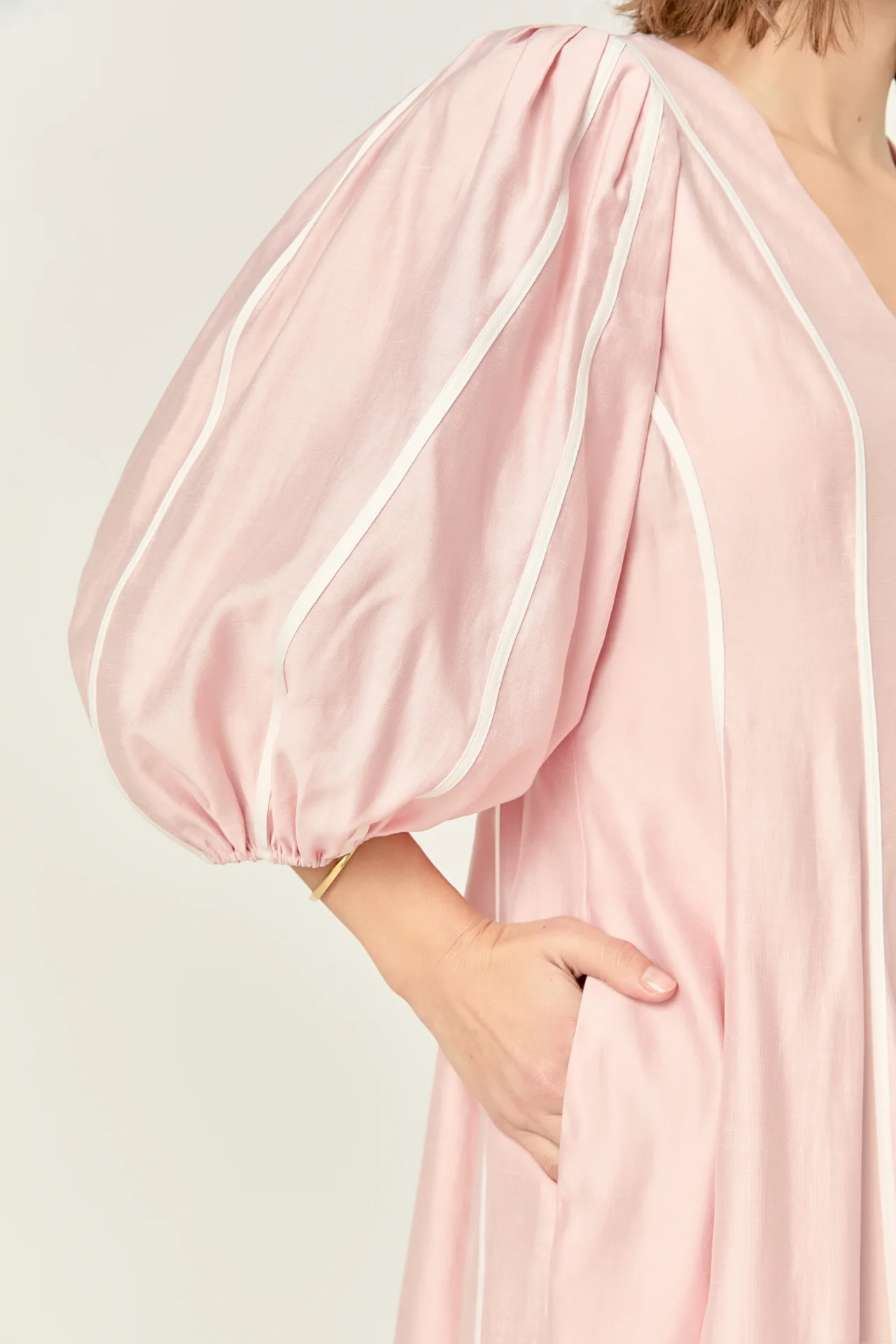 Contrast Binding Midi Dress - Image 2