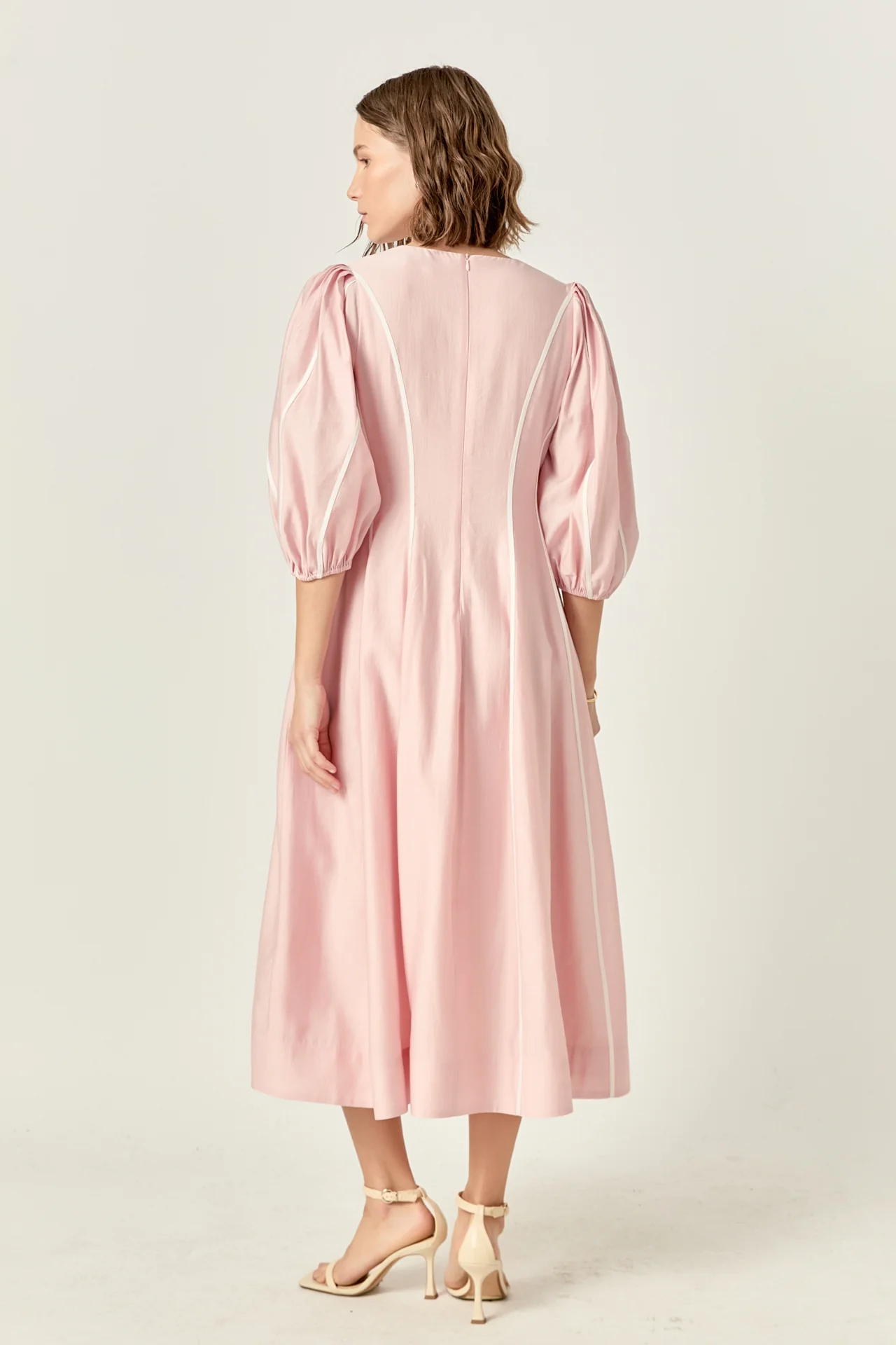 Contrast Binding Midi Dress - Image 4