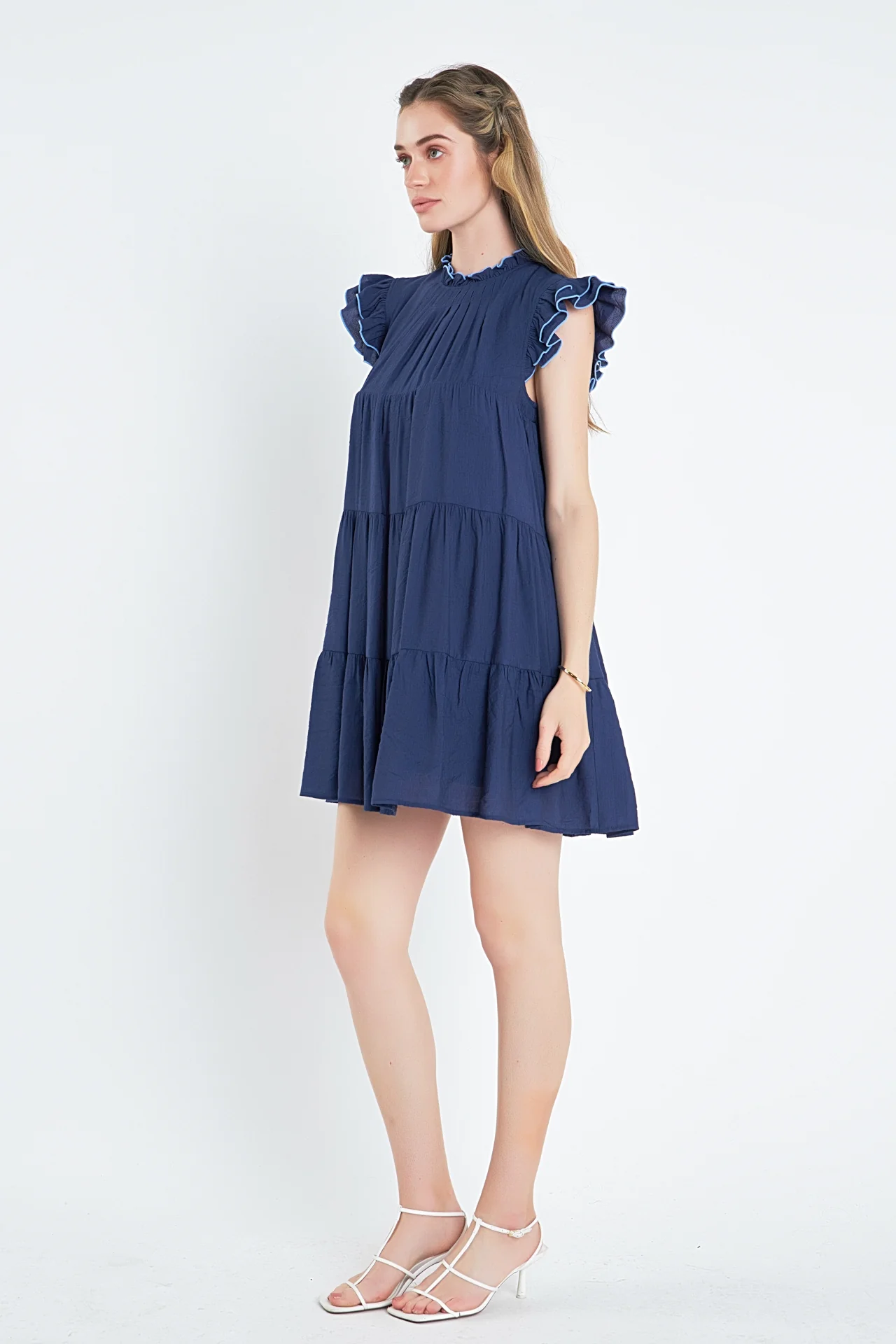 Contrast Merrow Babydoll Dress - Image 10