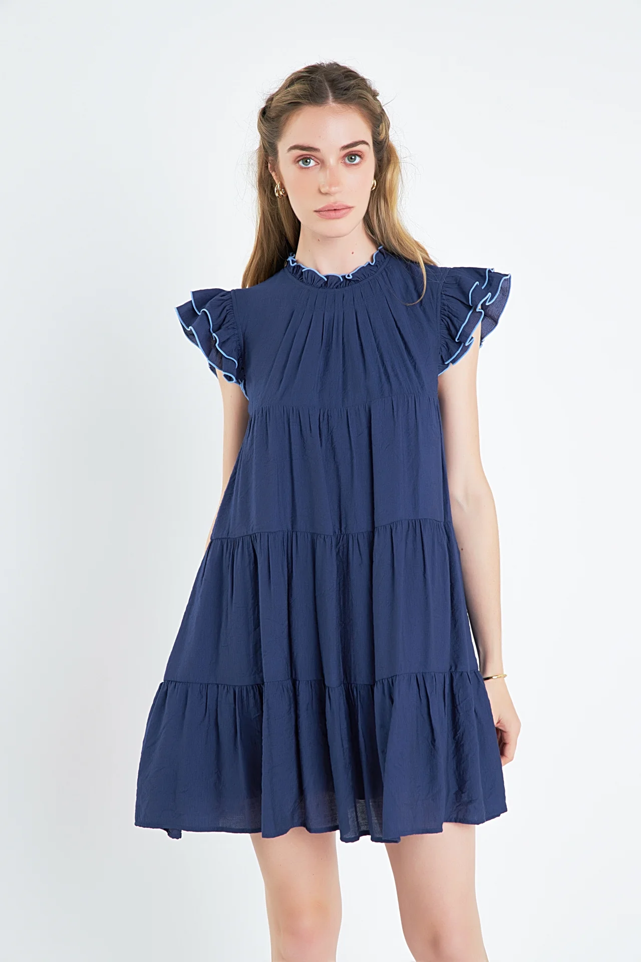 Contrast Merrow Babydoll Dress - Image 12