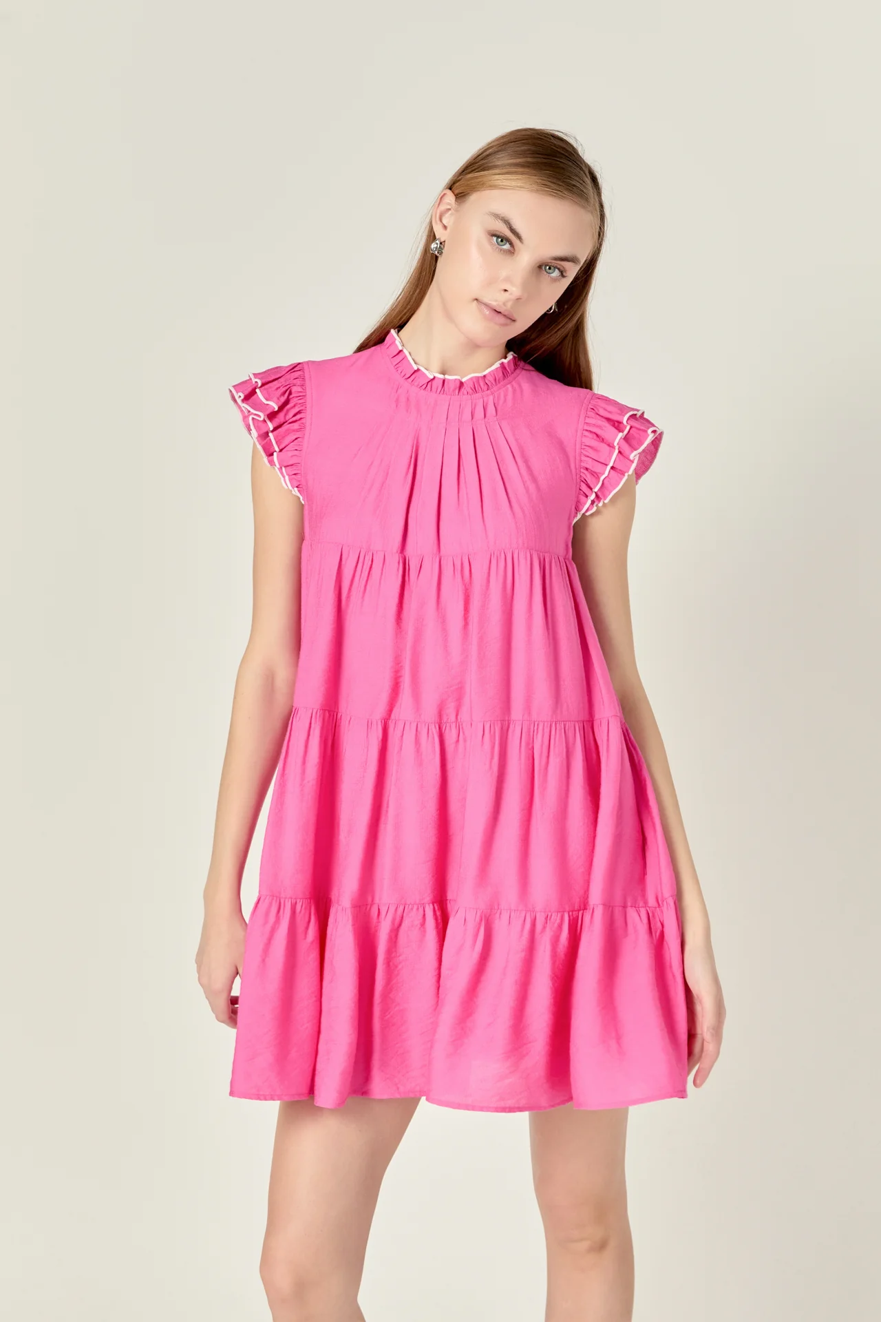 Contrast Merrow Babydoll Dress - Image 6