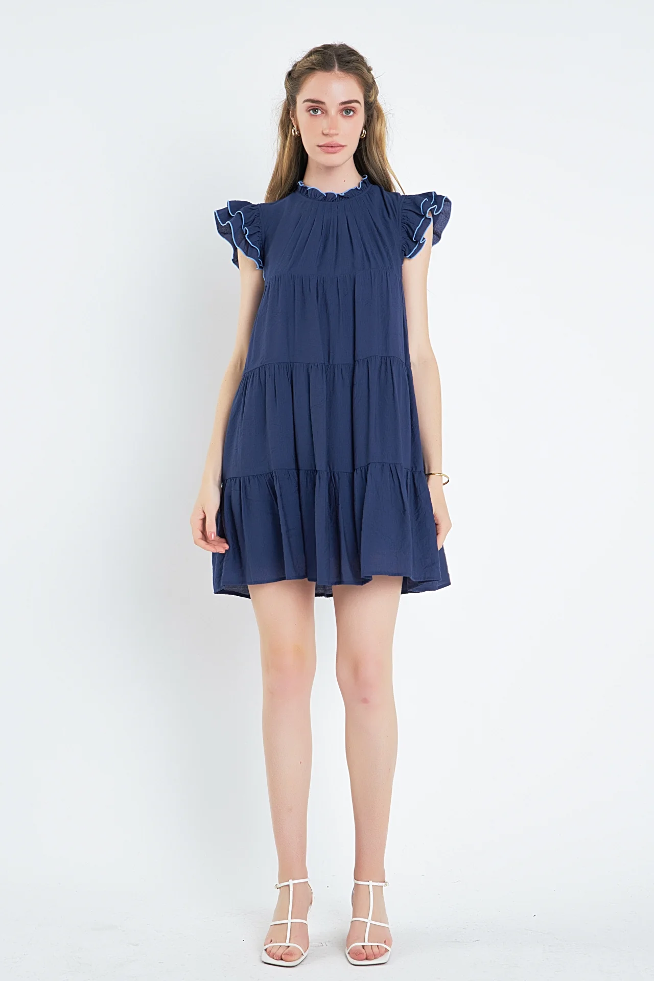 Contrast Merrow Babydoll Dress - Image 8