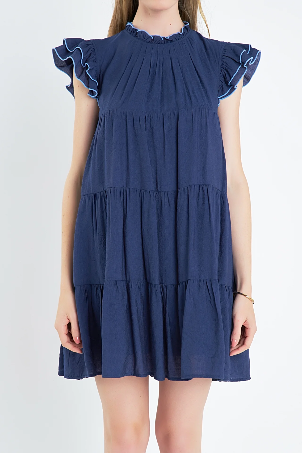 Contrast Merrow Babydoll Dress - Image 9