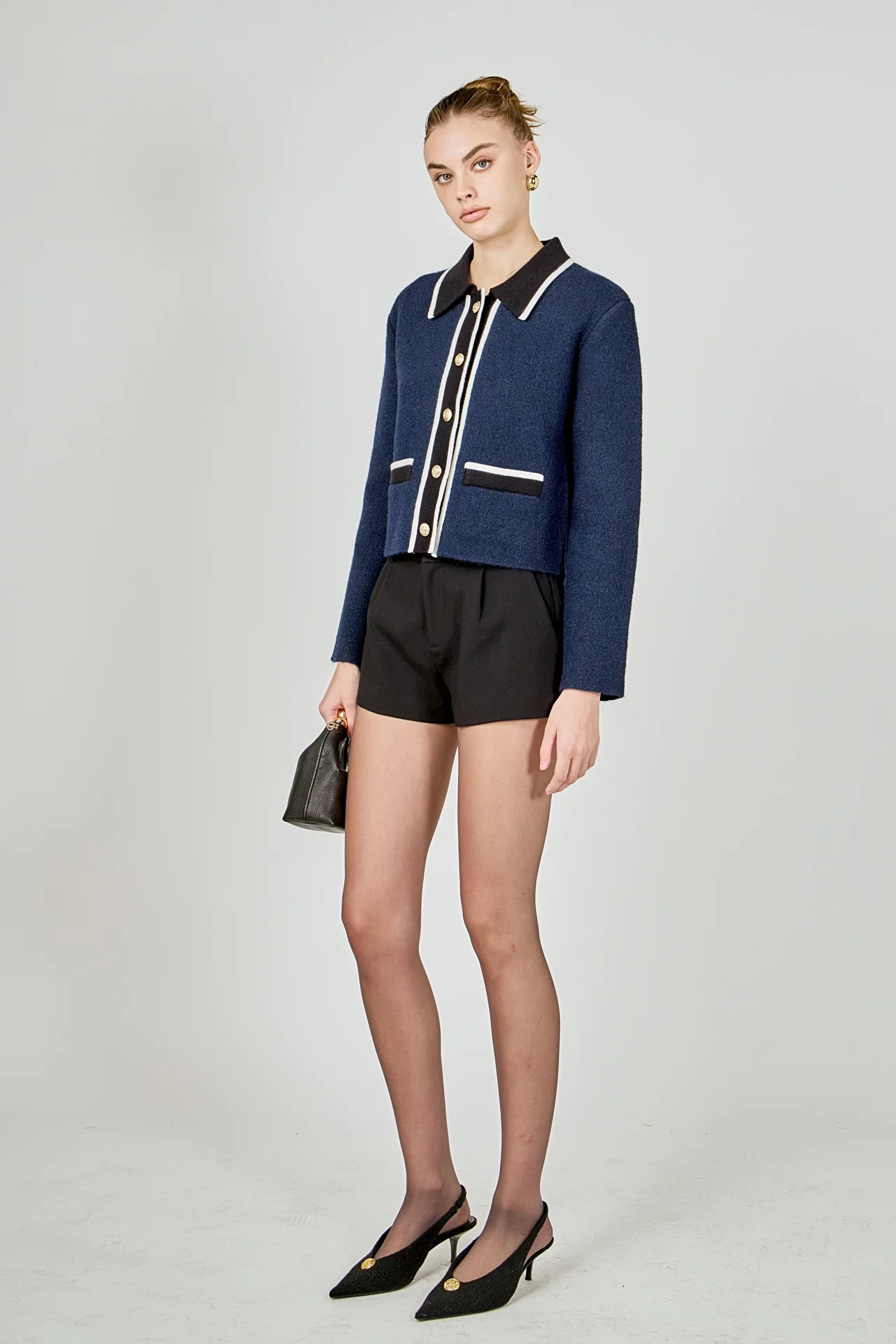 Contrast Placket Cardigan - Image 11