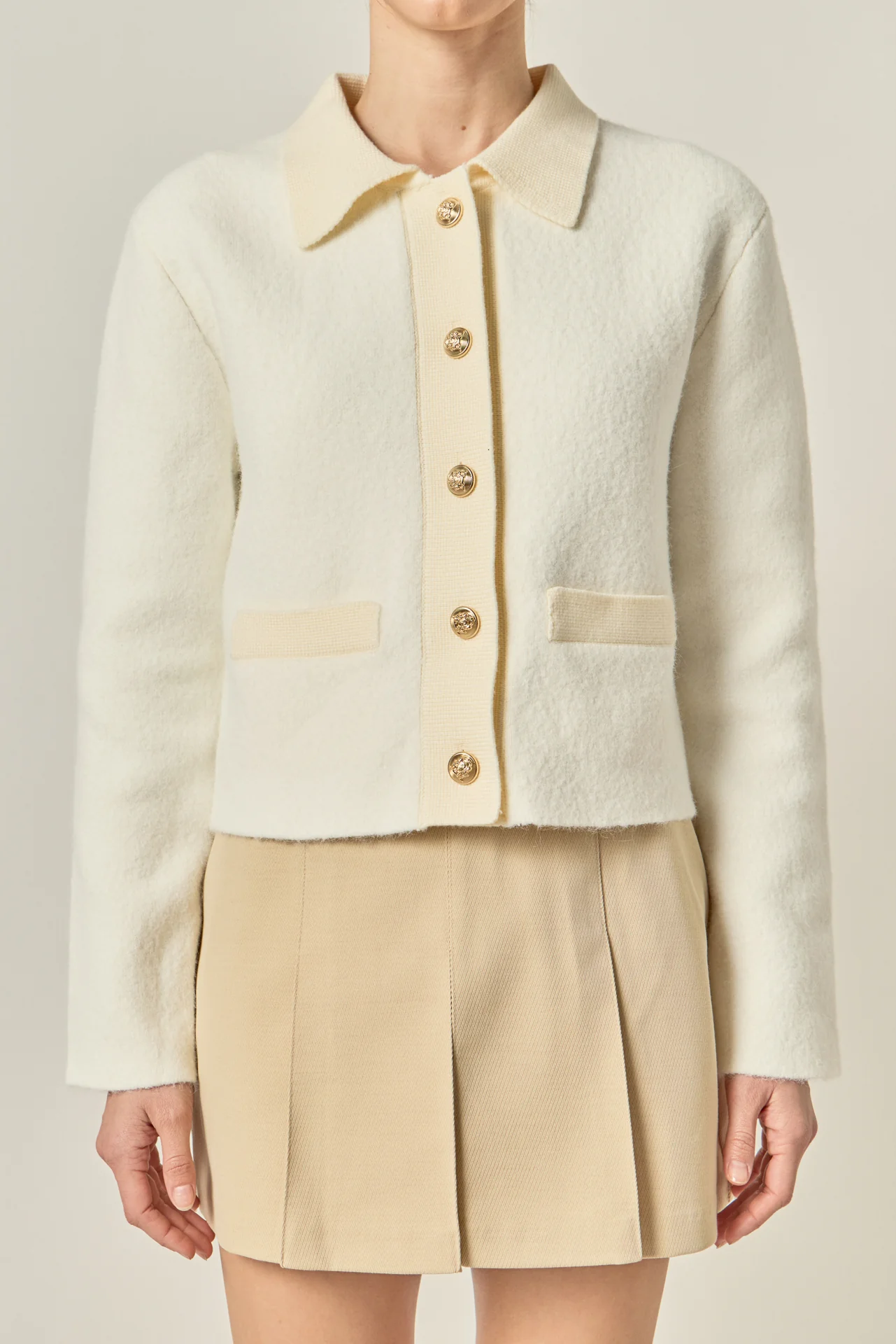 Contrast Placket Cardigan - Image 2