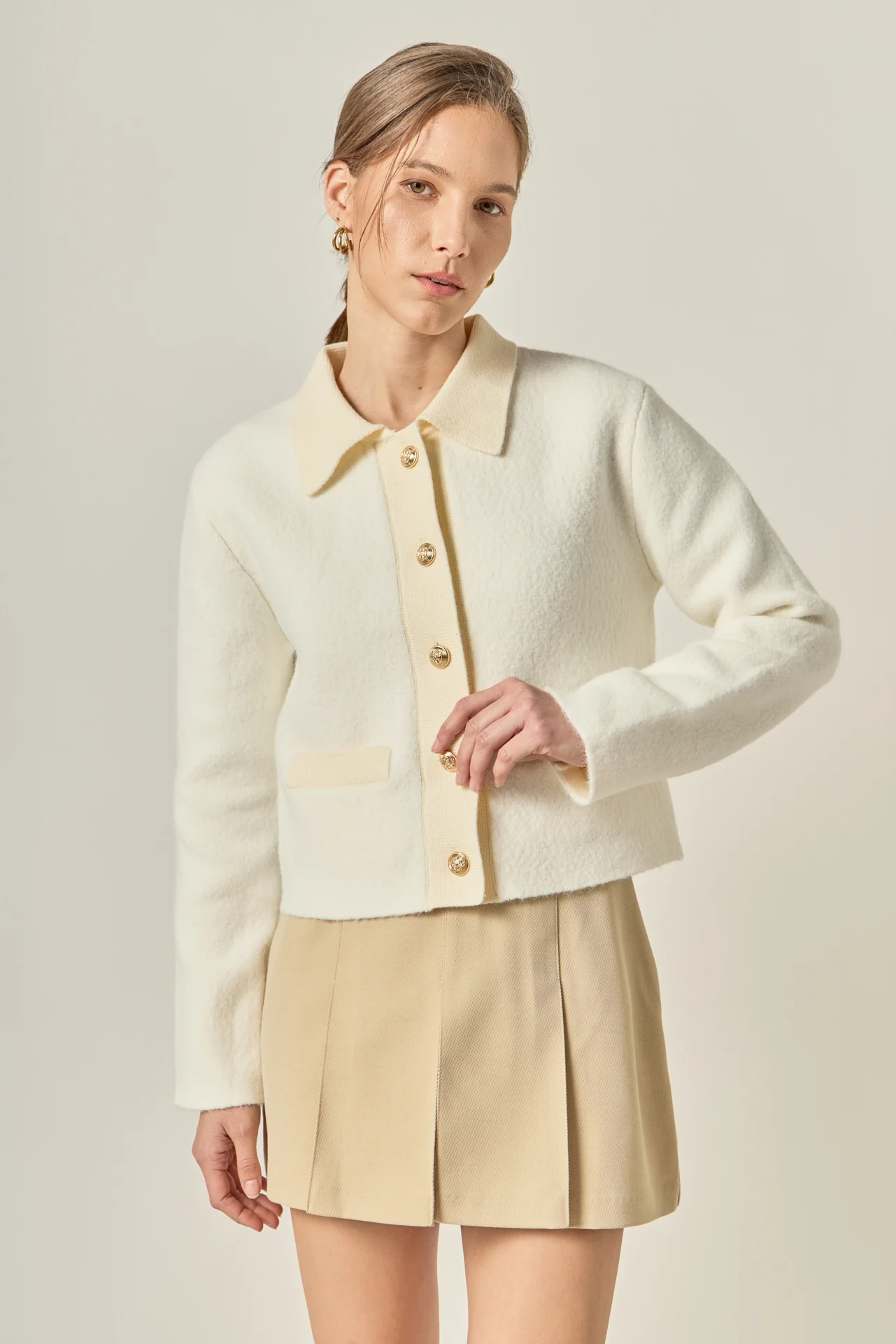 Contrast Placket Cardigan - Image 6