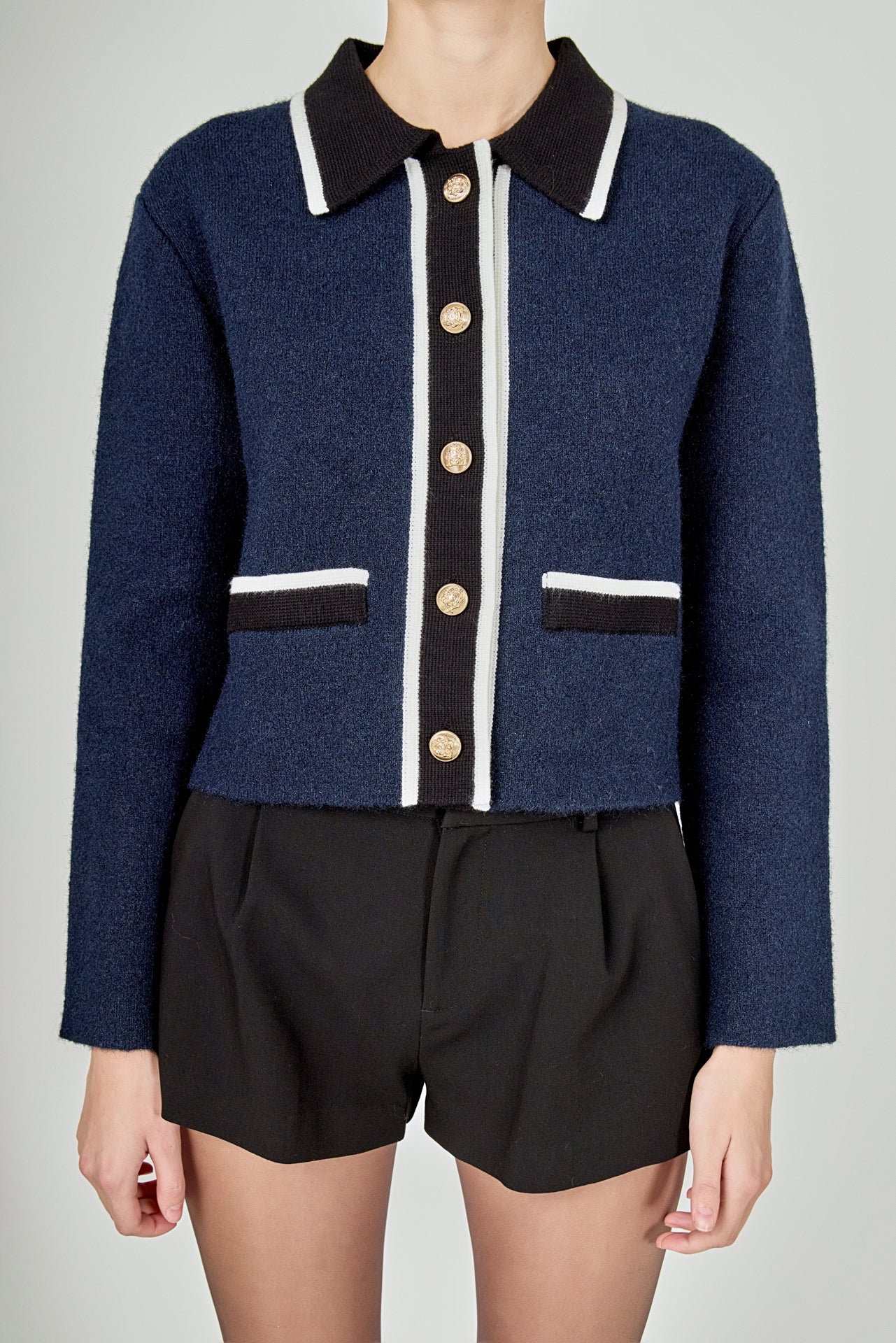 Contrast Placket Cardigan - Image 8