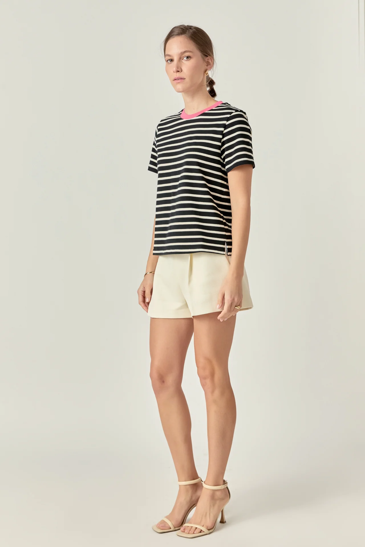 Contrast Rib Stripe Short Sleeve T-shirt - Image 8
