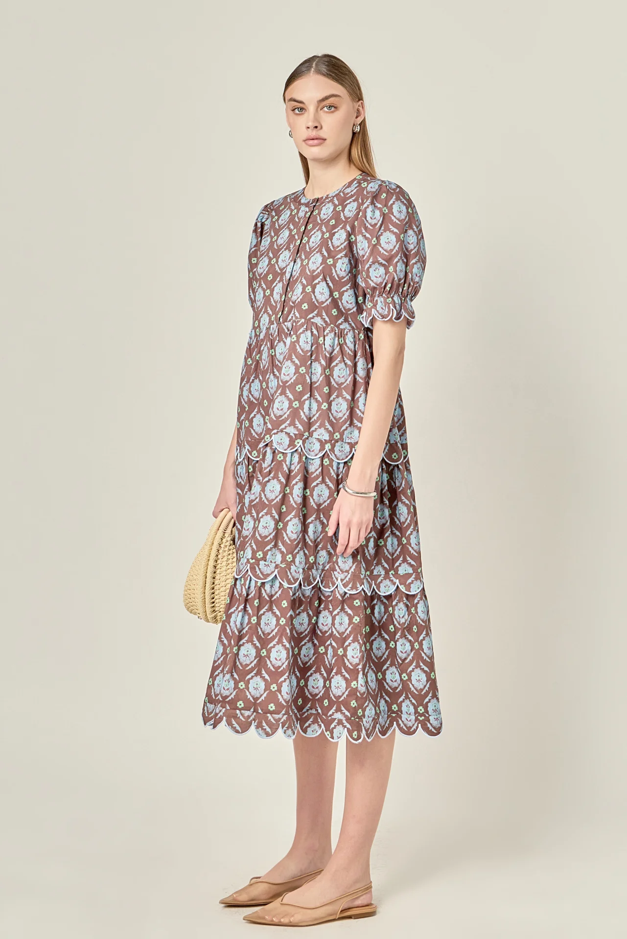 Margaux Scallop Midi Dress - Image 4