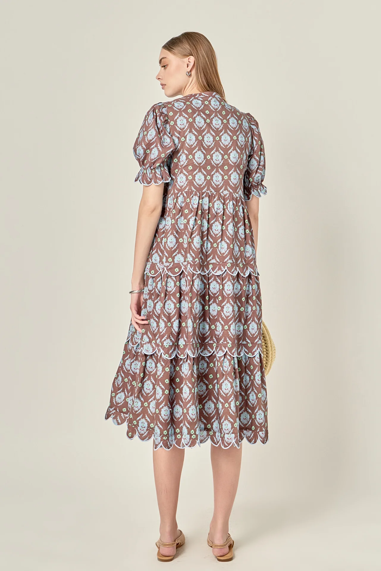 Margaux Scallop Midi Dress - Image 5
