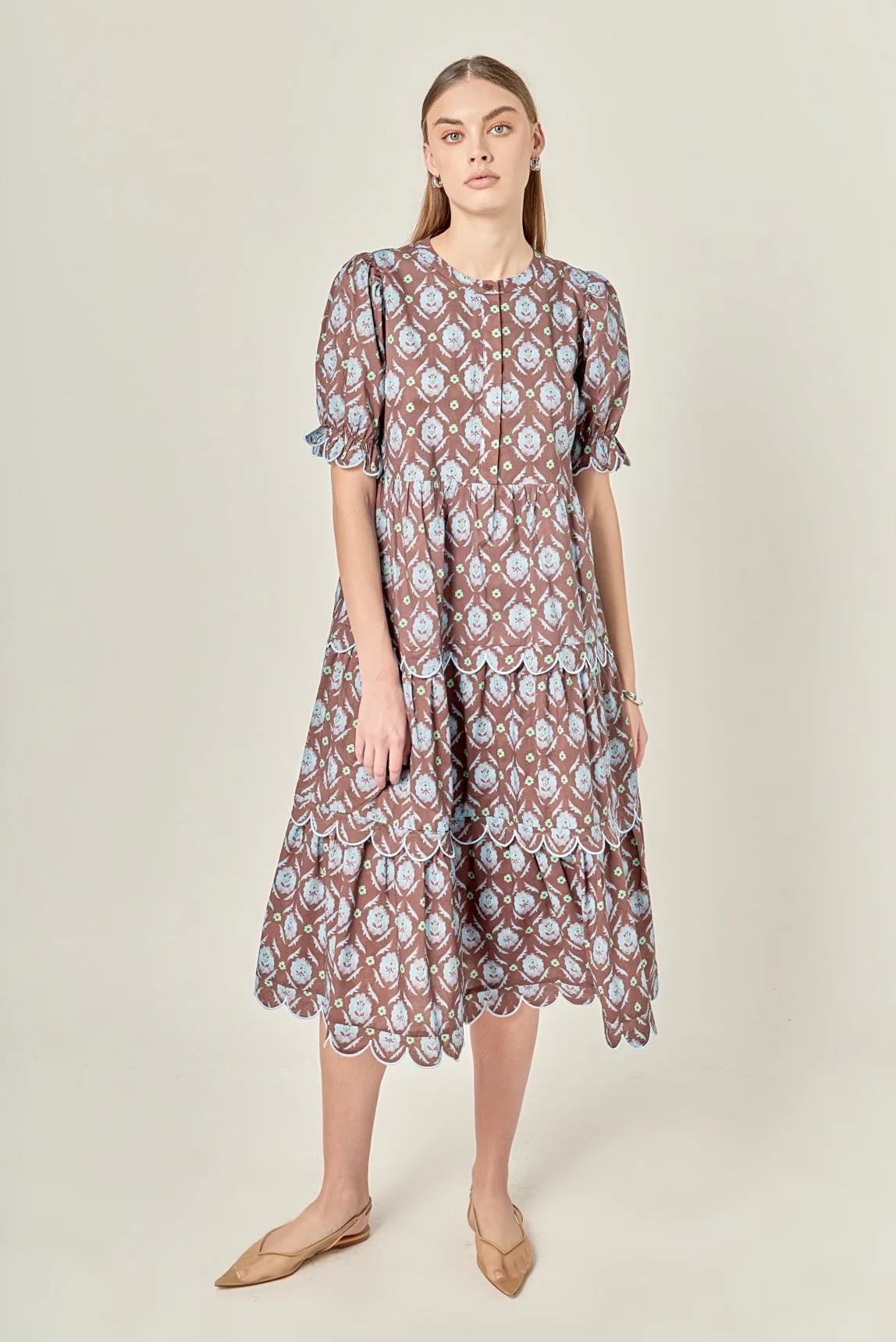 Margaux Scallop Midi Dress - Image 6