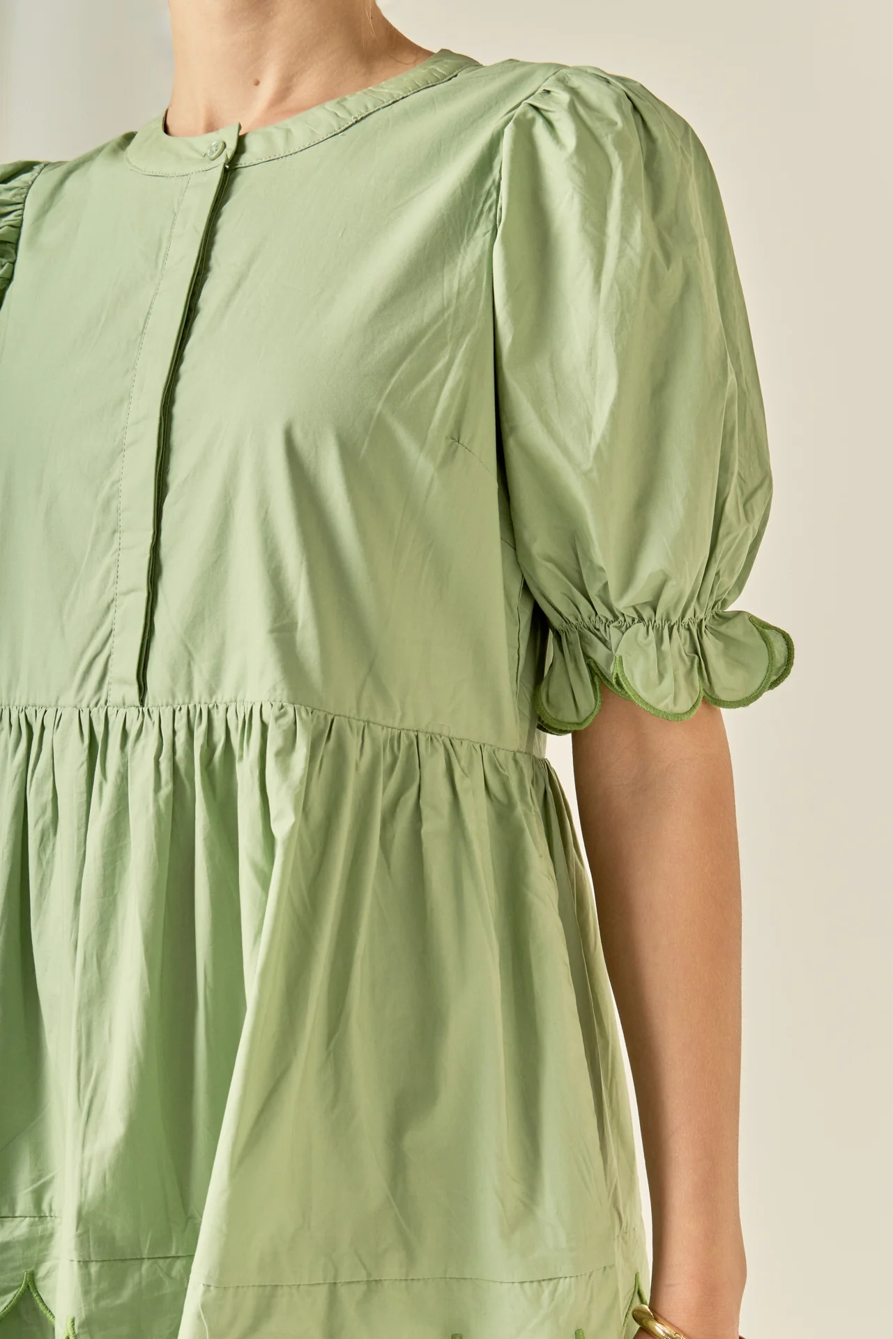 Scalloped Edge Midi Dress - Image 10