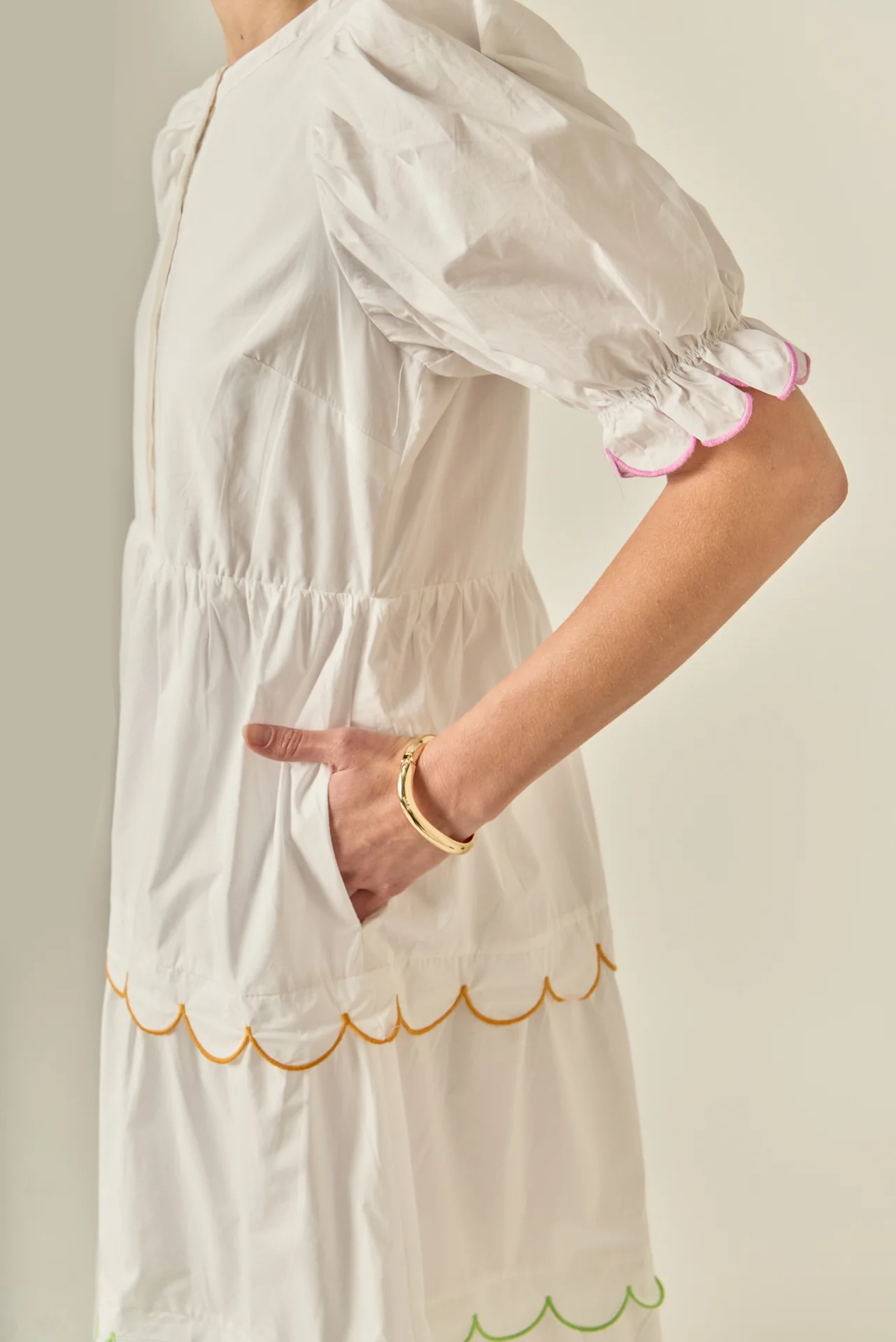 Scalloped Edge Midi Dress - Image 27
