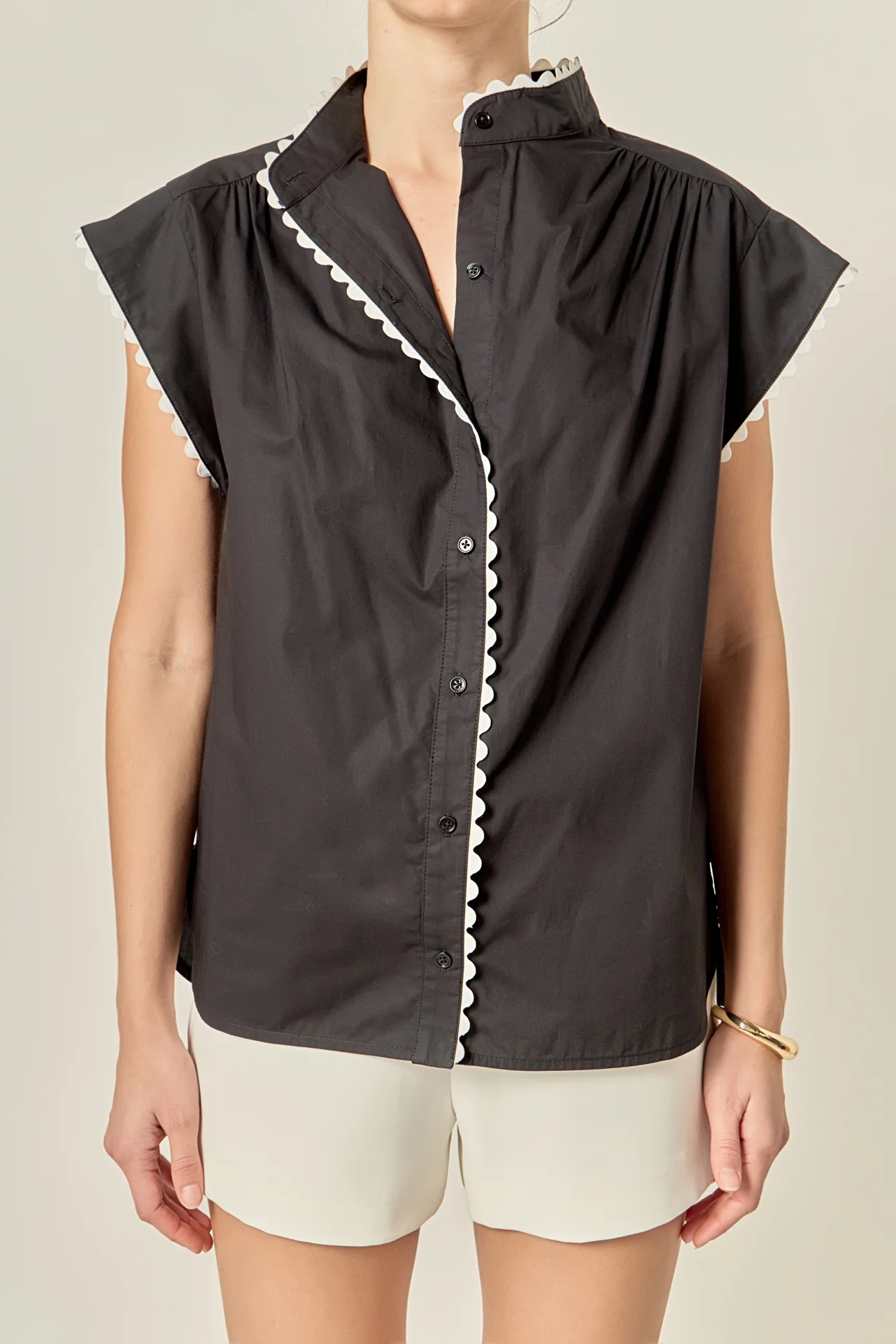 Scallop Trim Ric Rac Blouse - Image 2