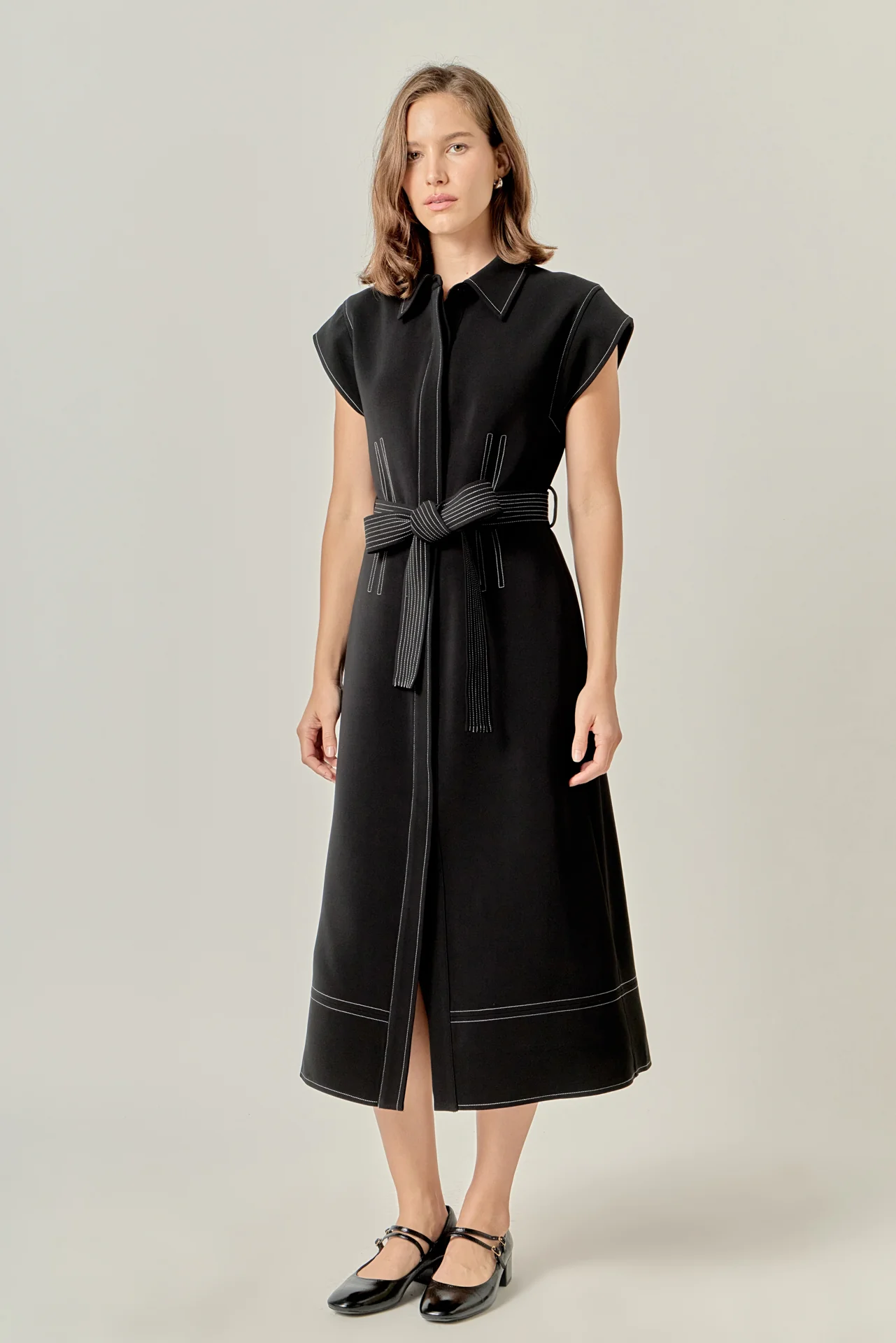 Modern Structure Midi Dress - Image 3
