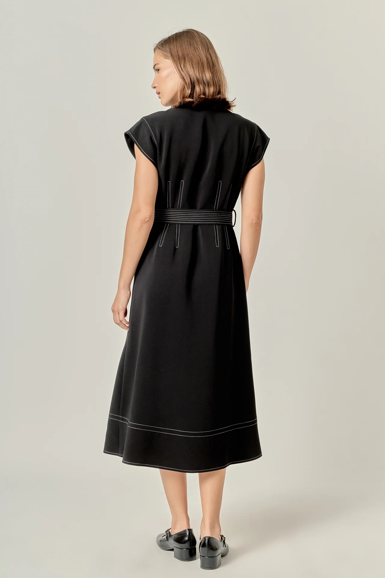Modern Structure Midi Dress - Image 4