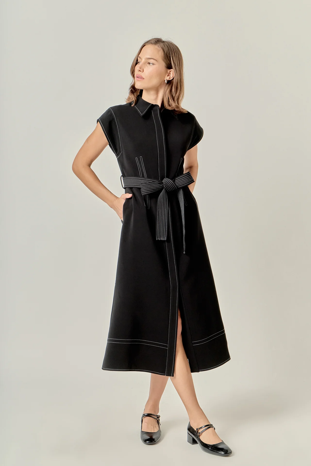 Modern Structure Midi Dress - Image 5