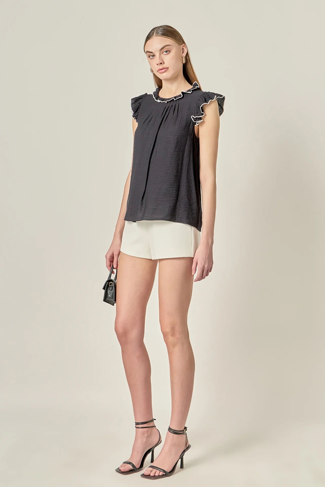 Contrast Stitch Sleeveless Top - Image 10
