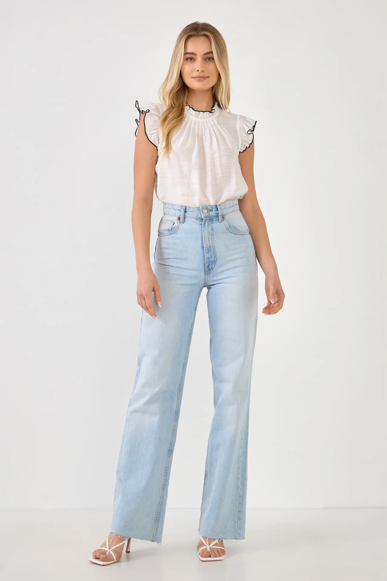 Contrast Stitch Sleeveless Top - Image 13