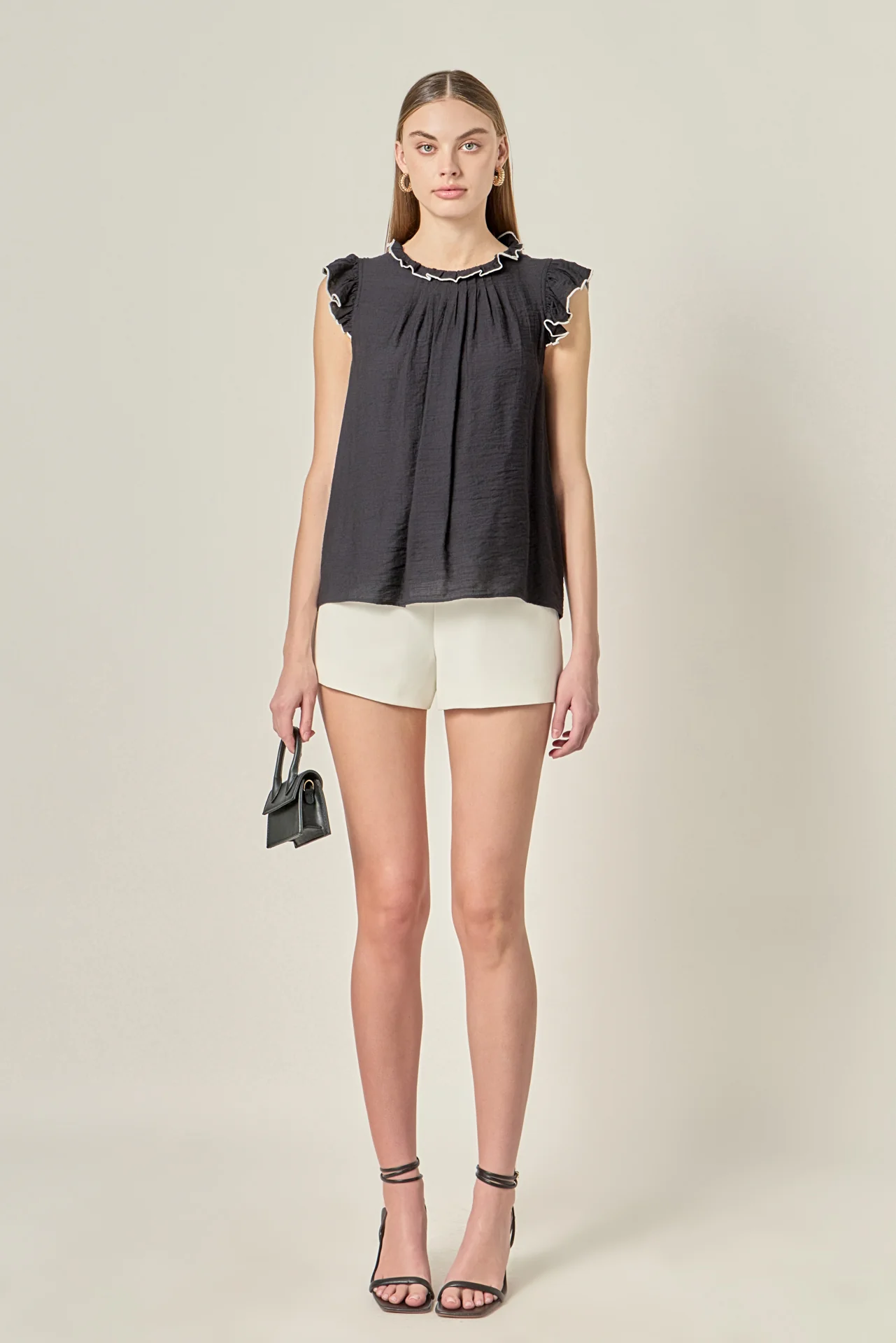 Contrast Stitch Sleeveless Top - Image 7
