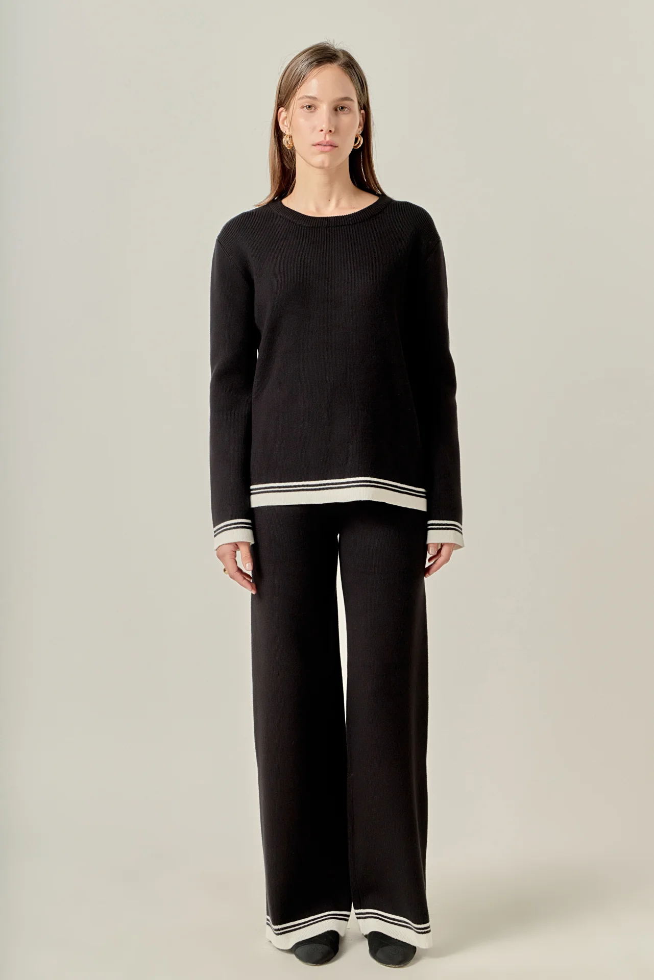 Contrast Stripe Detail Knit Top - Image 6