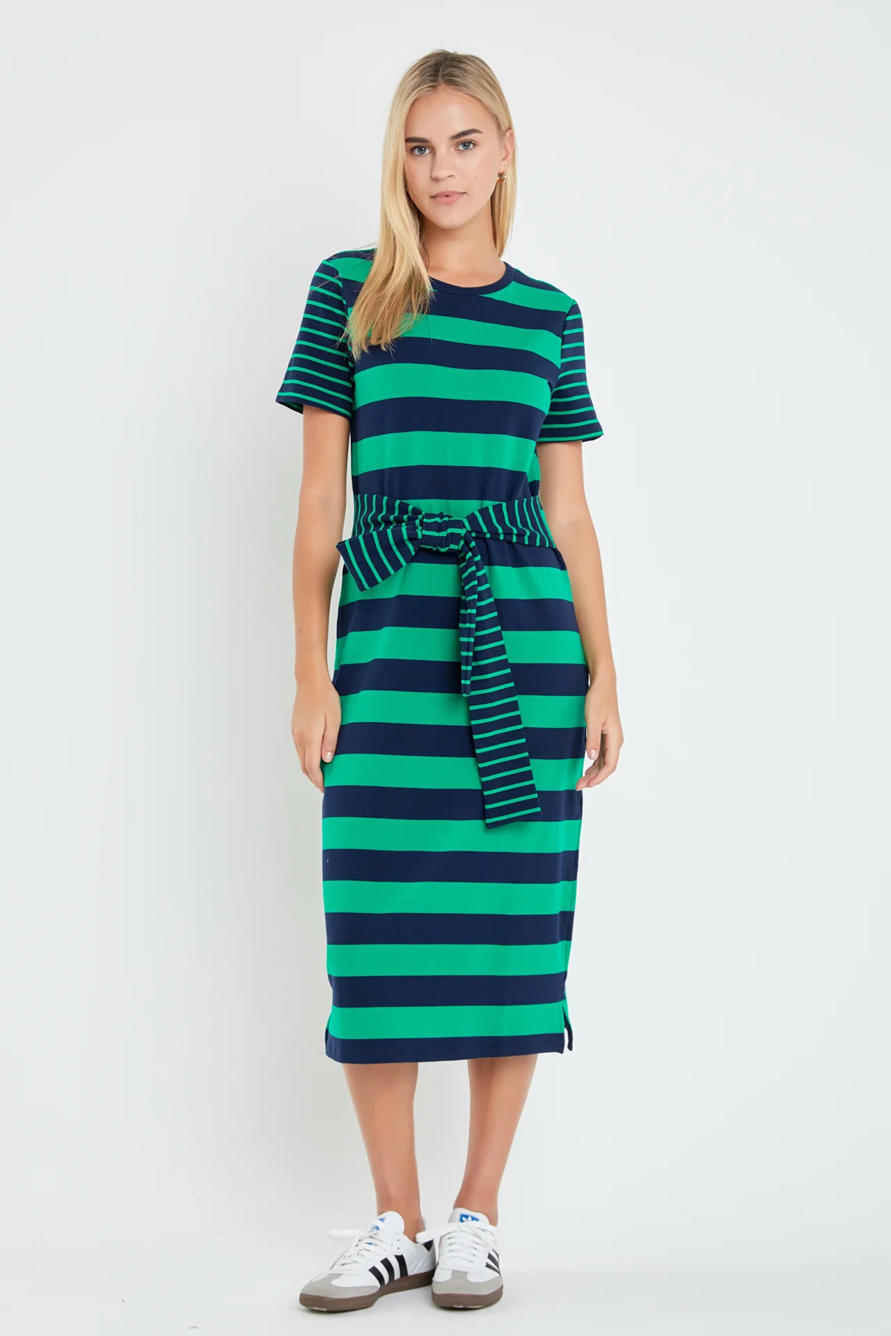 Contrast Stripe Knit Midi Dress - Image 6