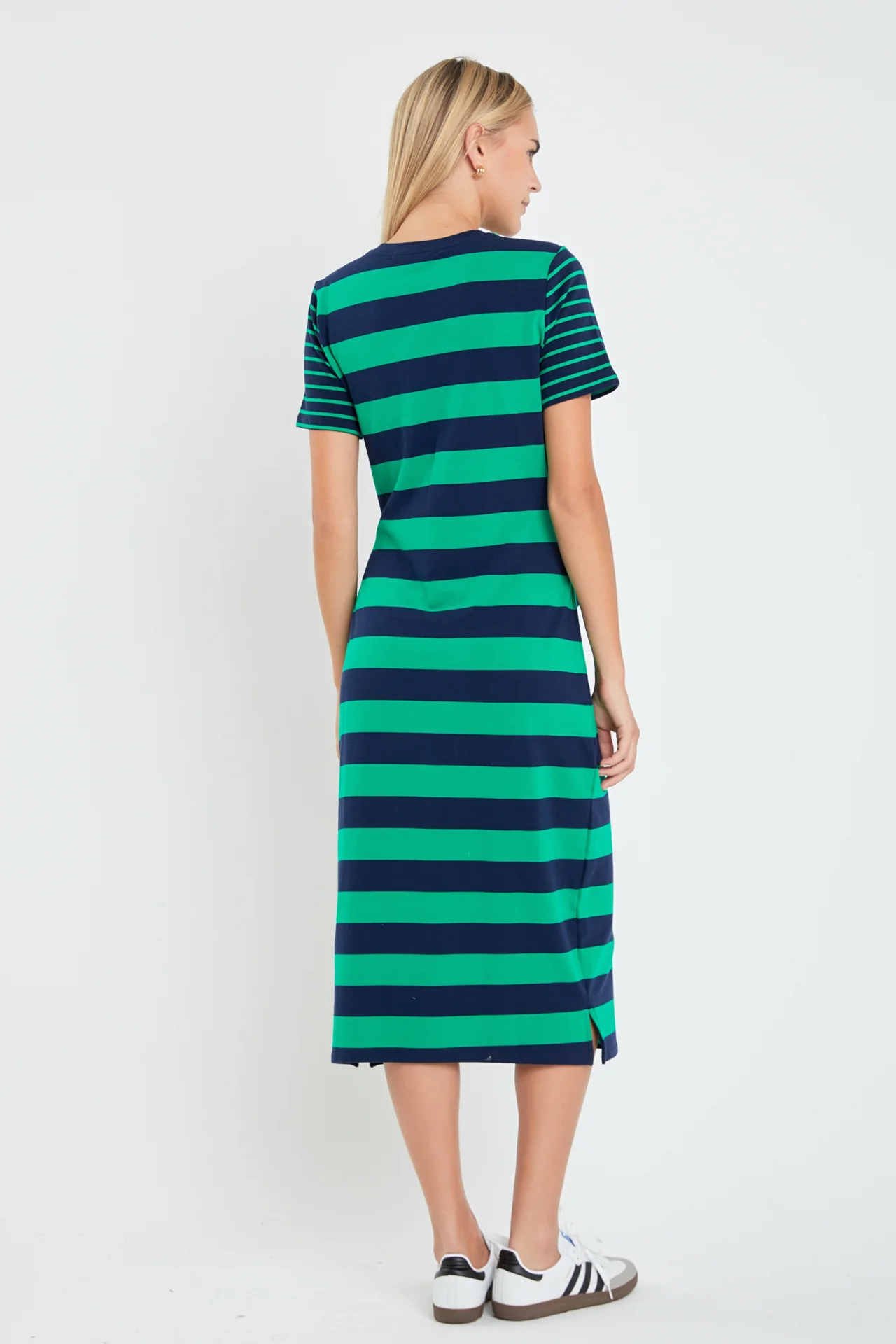 Contrast Stripe Knit Midi Dress - Image 9