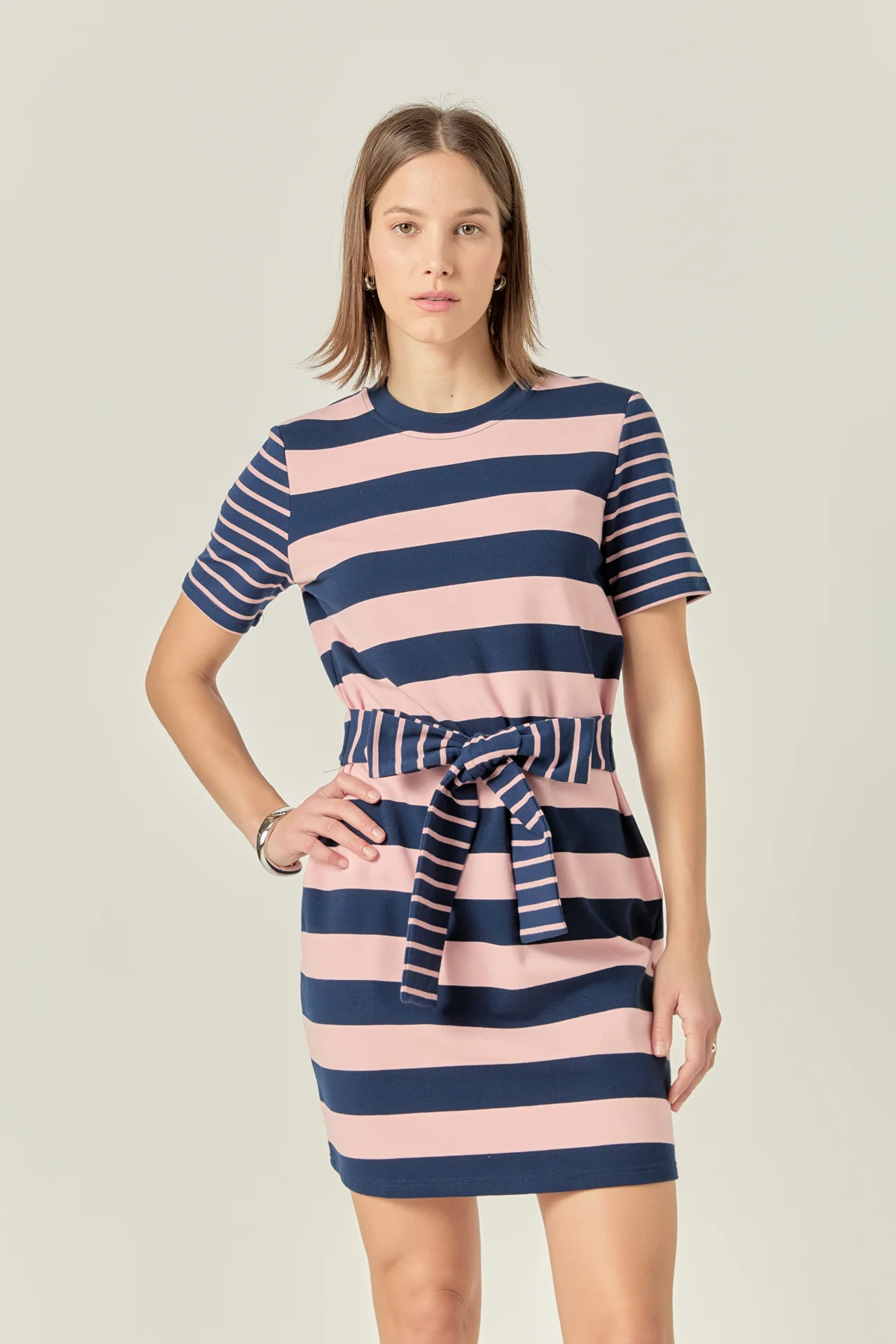Contrast Stripe Knit Mini Dress - Image 5