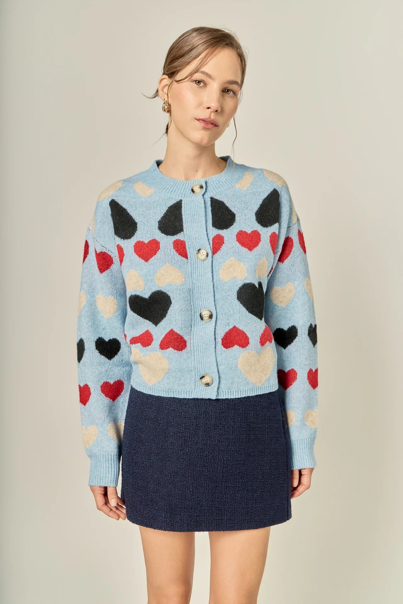 Crewneck Heart Cardigan - Image 12