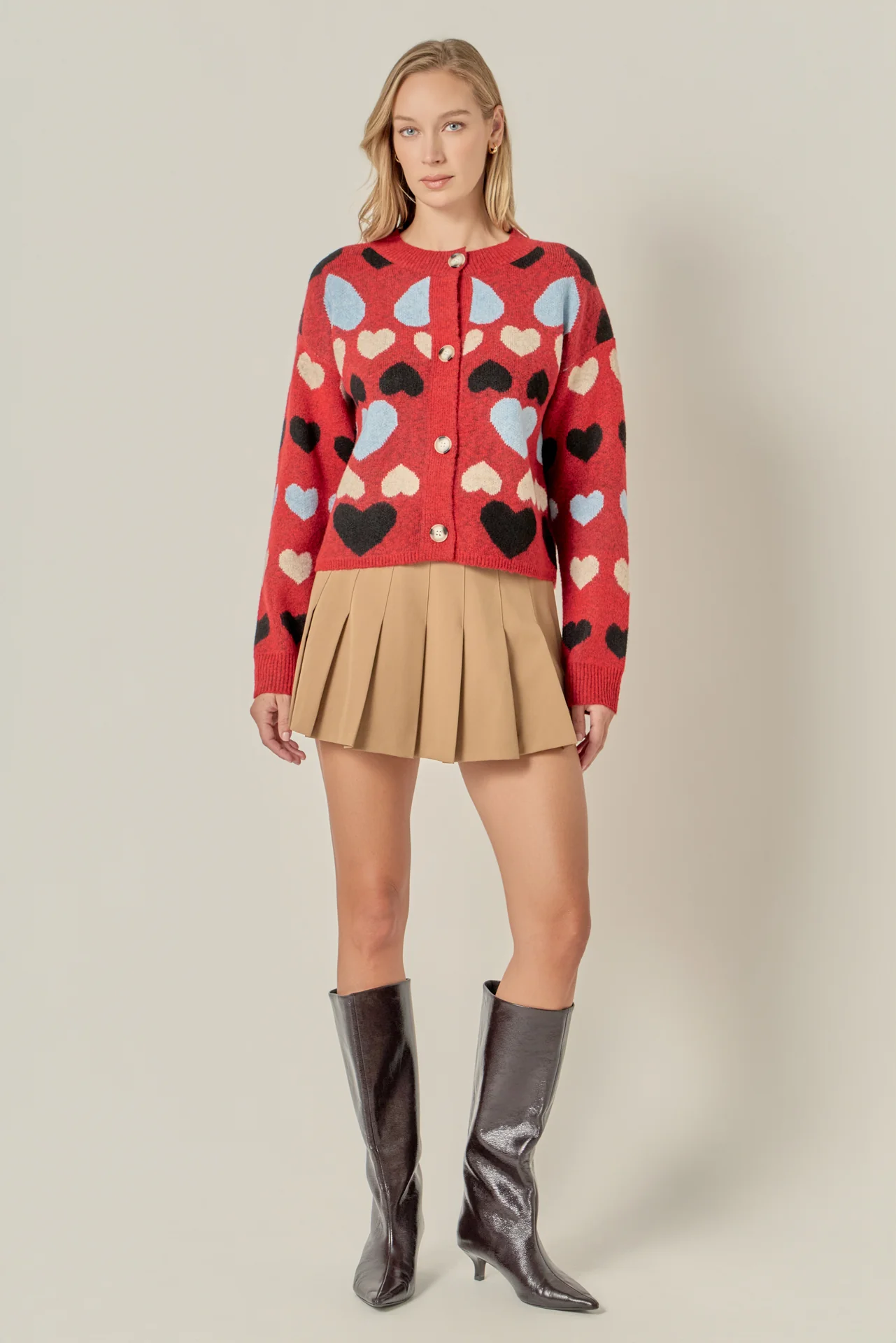 Crewneck Heart Cardigan - Image 7
