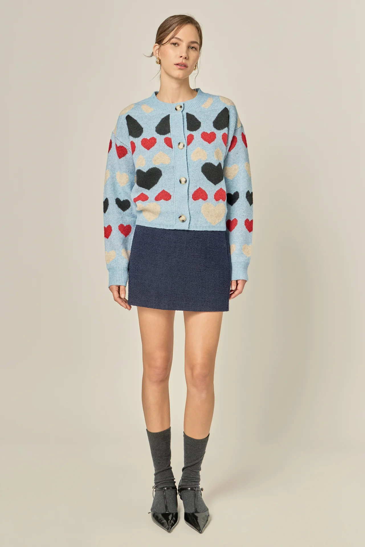 Crewneck Heart Cardigan - Image 8
